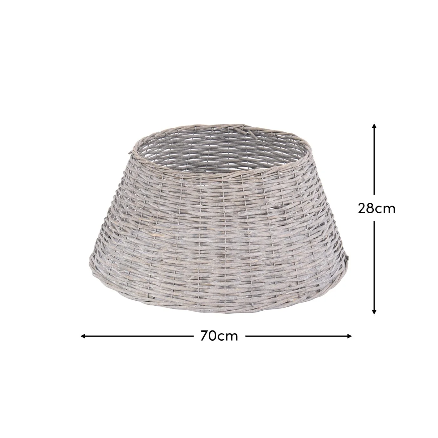 Norrland 70cm Tree Skirt - Grey Wash Rattan - Image 6