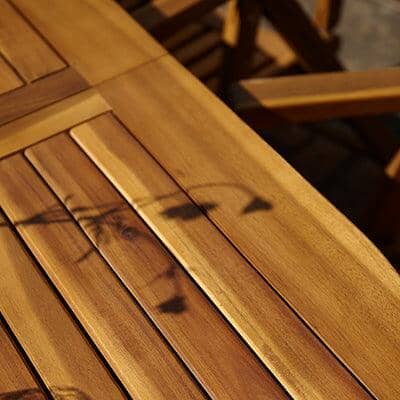 Oakley 4 Seater Wooden Extendable Garden Dining Set - Image 10