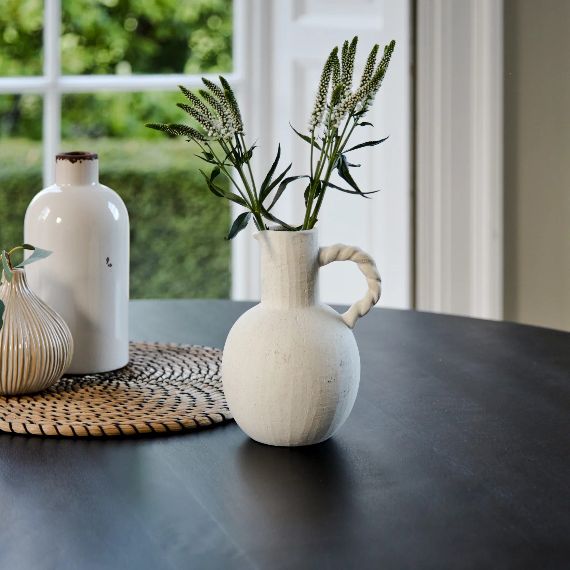 Orla Black Mango Wood Round Dining Table - Image 5
