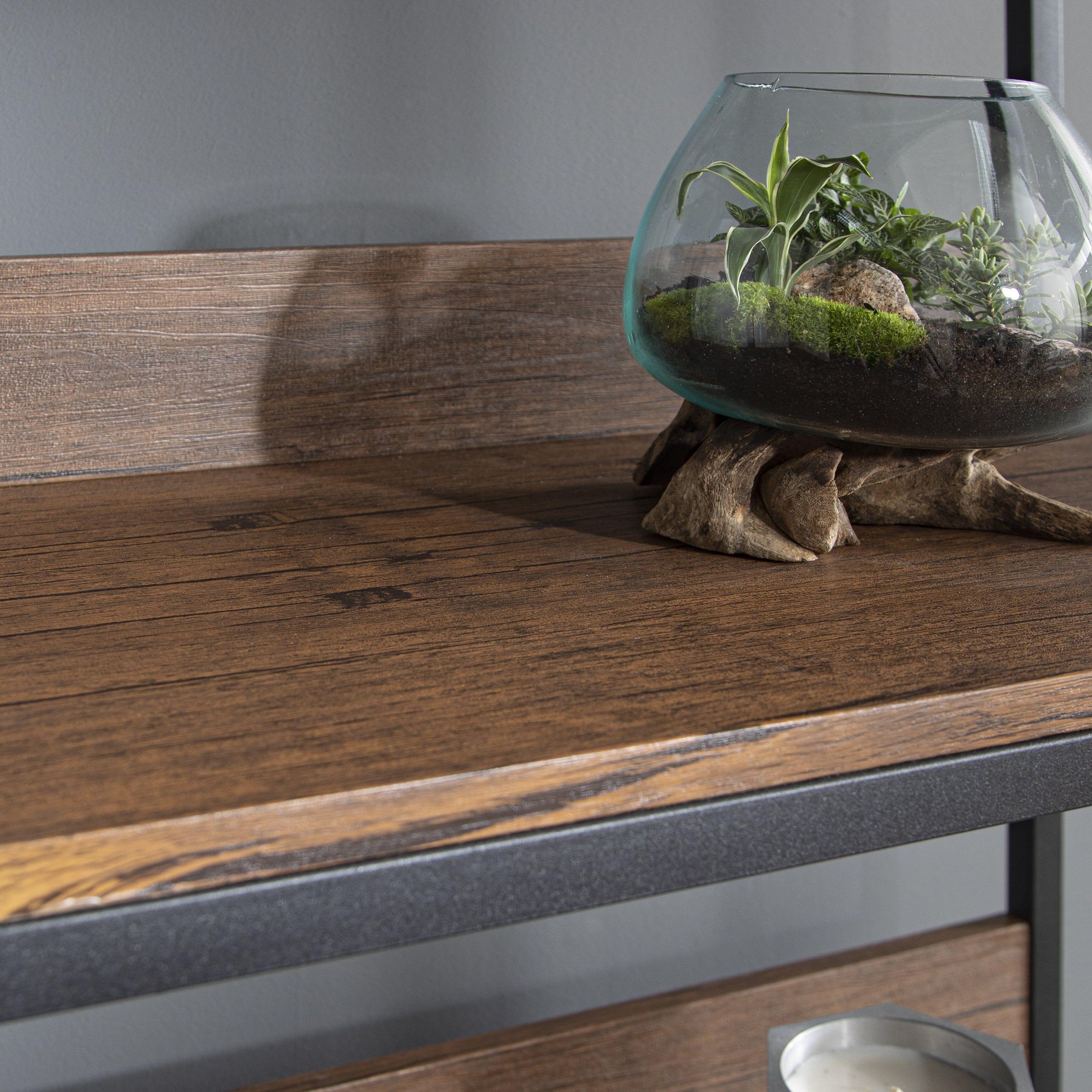 Outlet - Sheffield industrial bookcase - wood effect & metal frame - Image 3