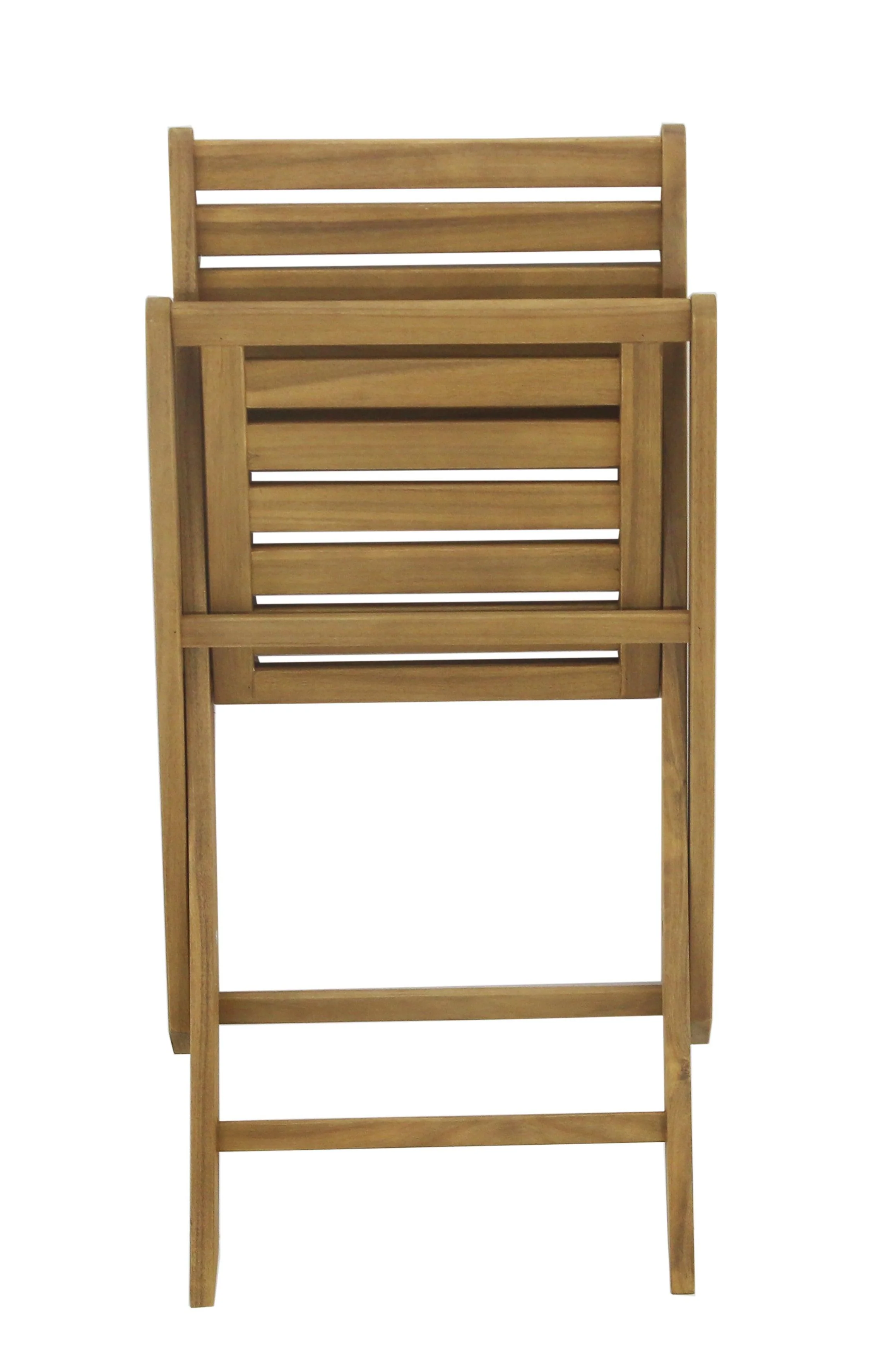 Outlet – Outdoor dining chairs - set of 2 - solid acacia wood - Image 3