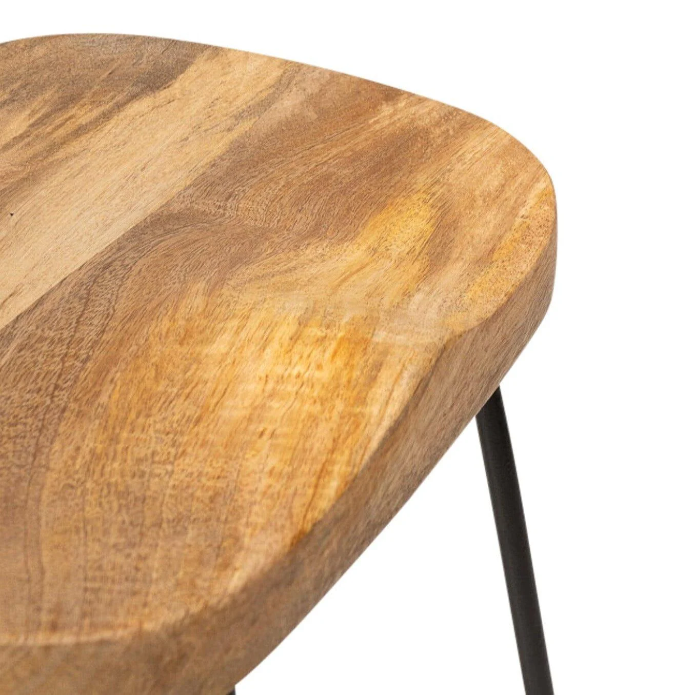 Outlet - Aiden Natural Mango Wood Bar Stool - Set of 2 - Image 15