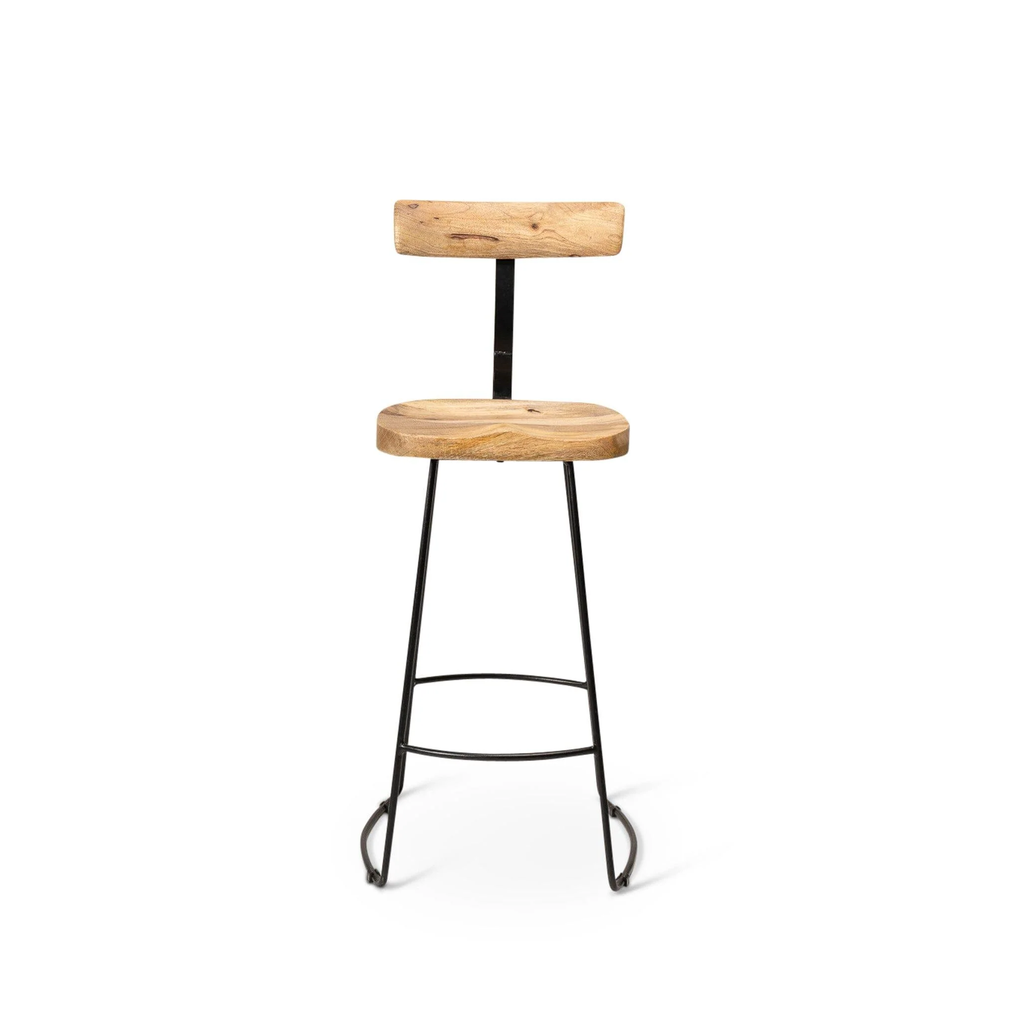 Outlet - Aiden Natural Mango Wood Bar Stool - Set of 2 - Image 17