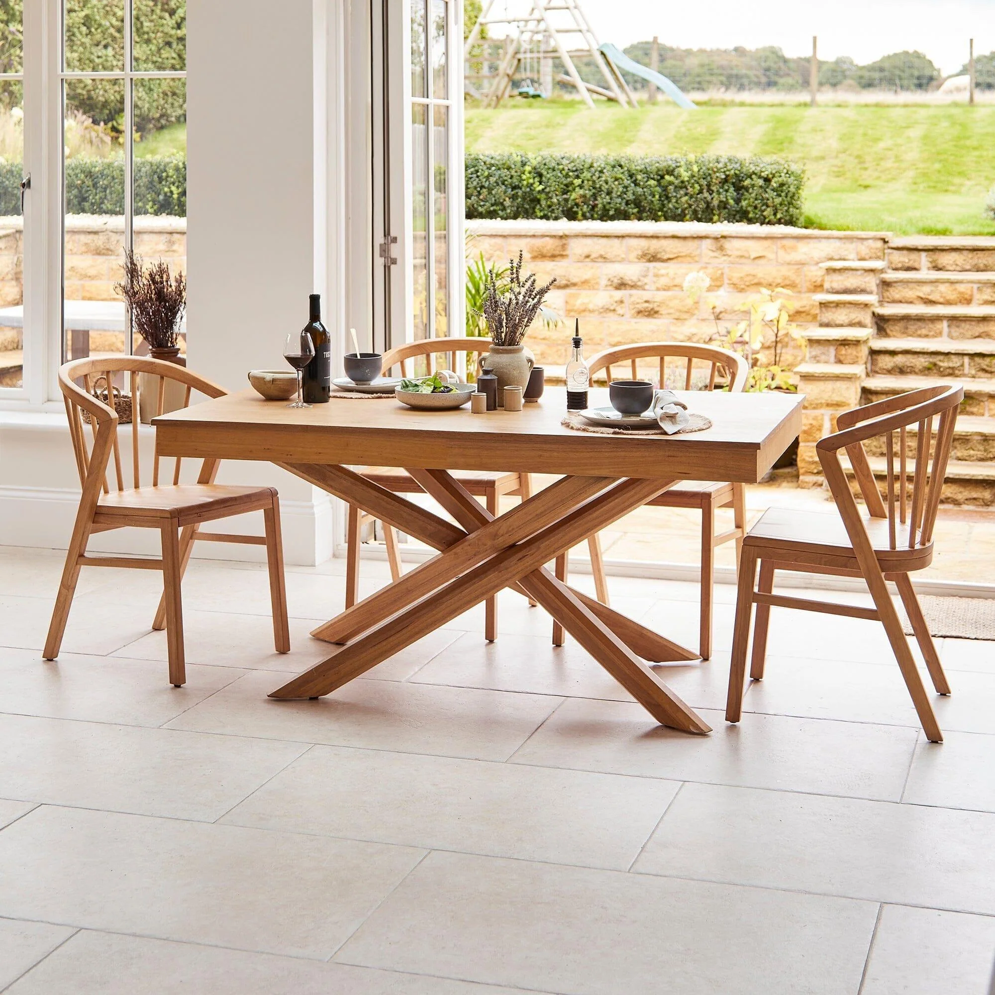 Outlet - Amelia Oak Wood Non Extendable Dining Table