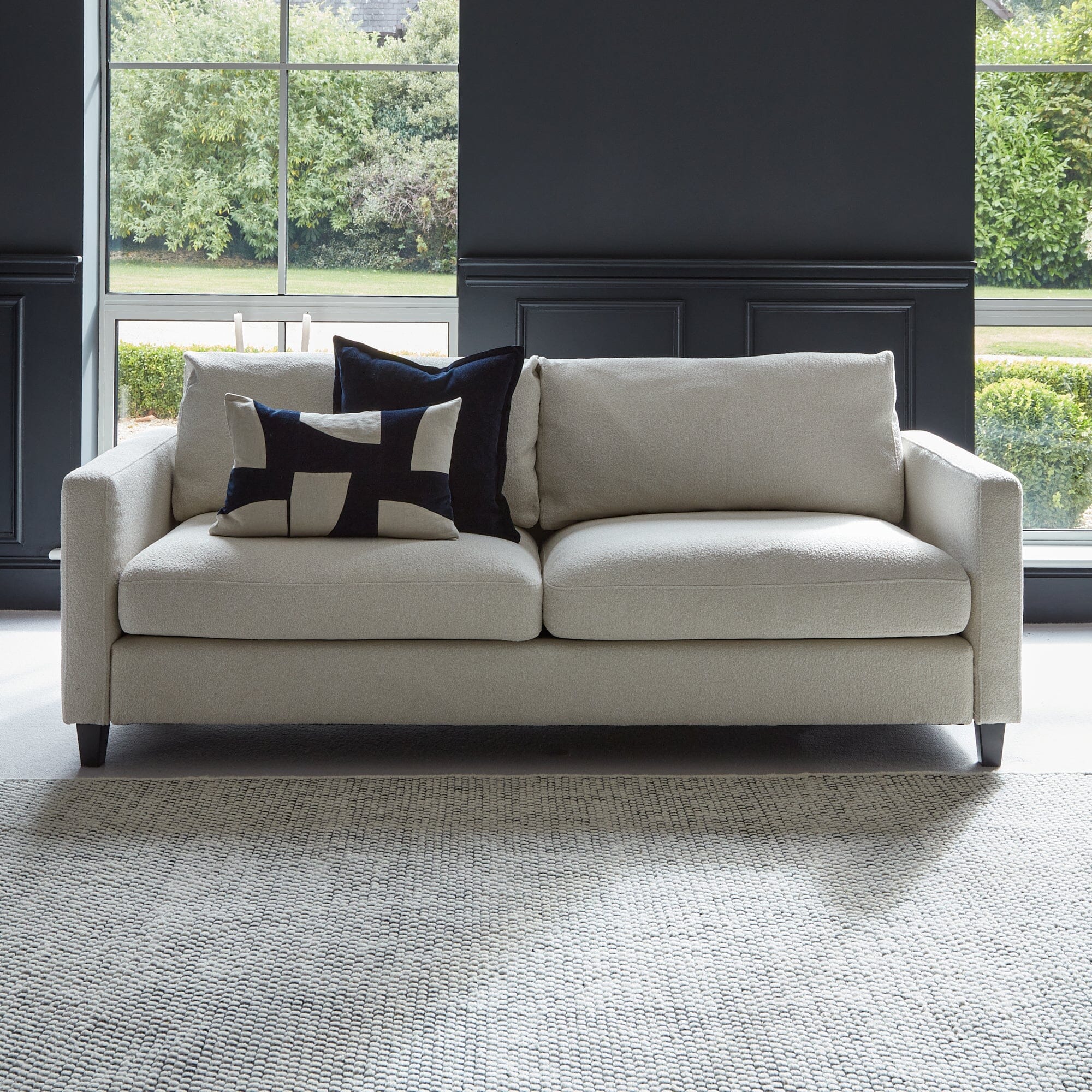 Atcham Black/Natural Pebble Wool with Cotton Rug - 120 x 170cm - Image 2