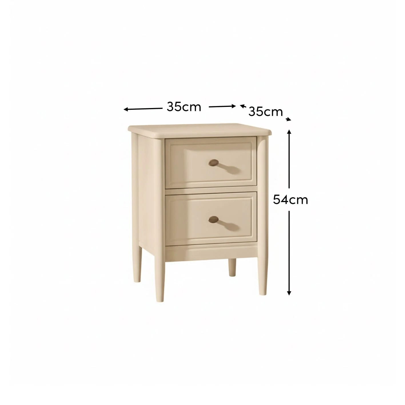 Aubrey 2 Drawer Bedside Table - Driftwood - Image 9