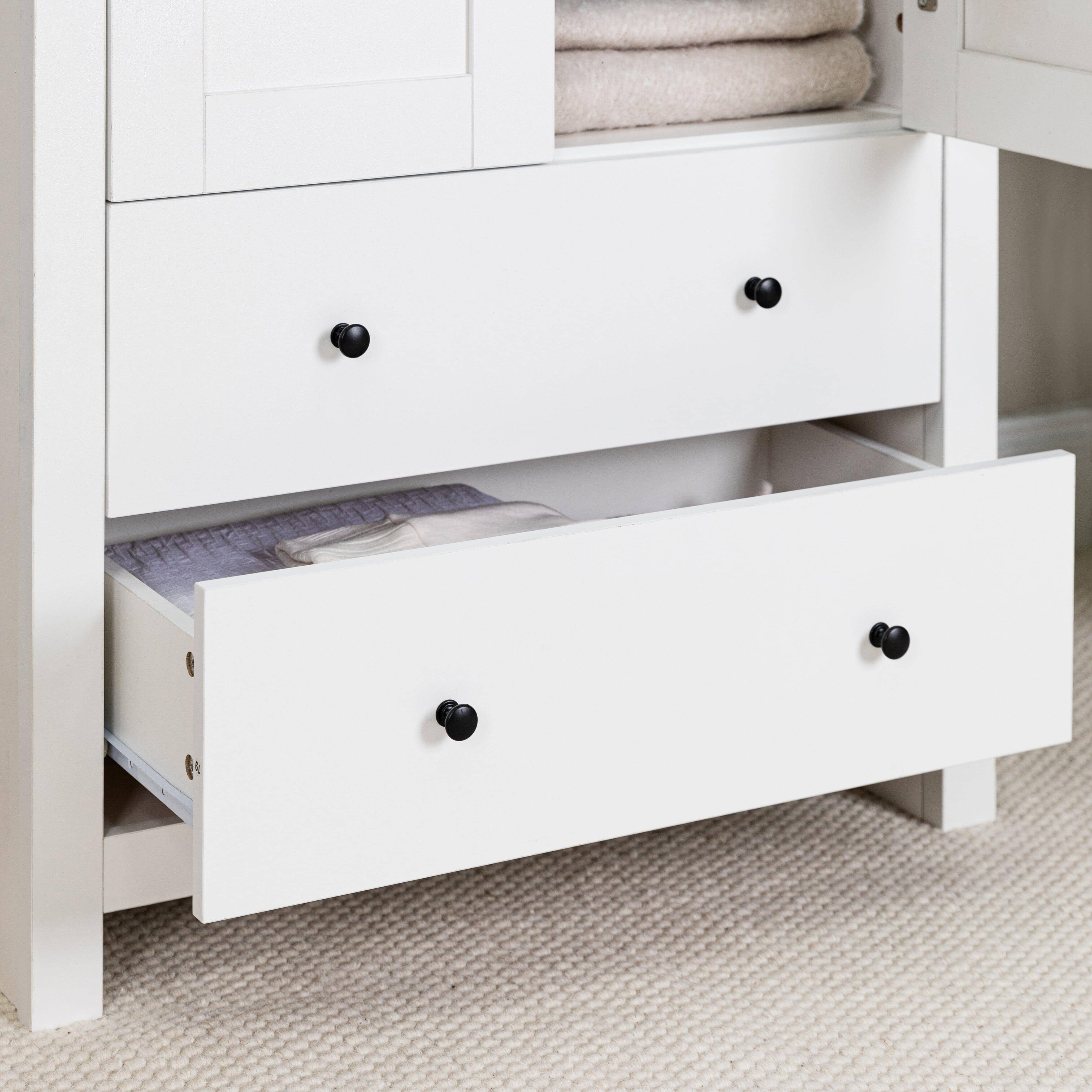 Outlet - Bampton 2 Door Tall Wardrobe - Alabaster White - Image 8
