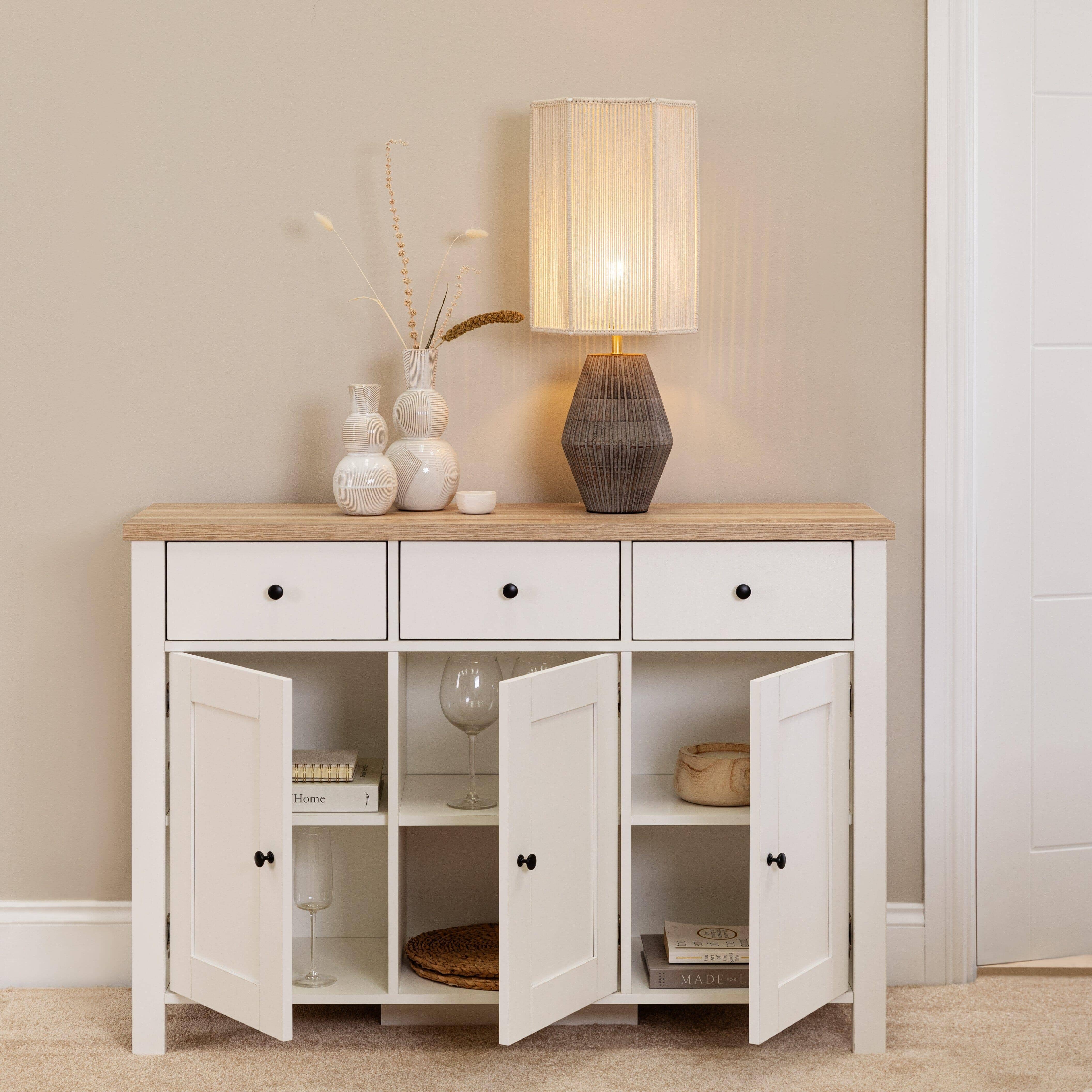 Outlet - Bampton 3 Door Sideboard - Alabaster White - Image 3