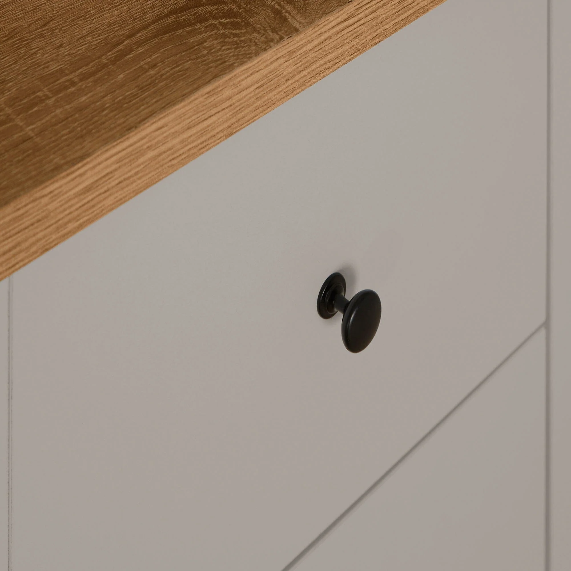 Bampton 5 Drawer Tallboy - Stone Grey - Image 4