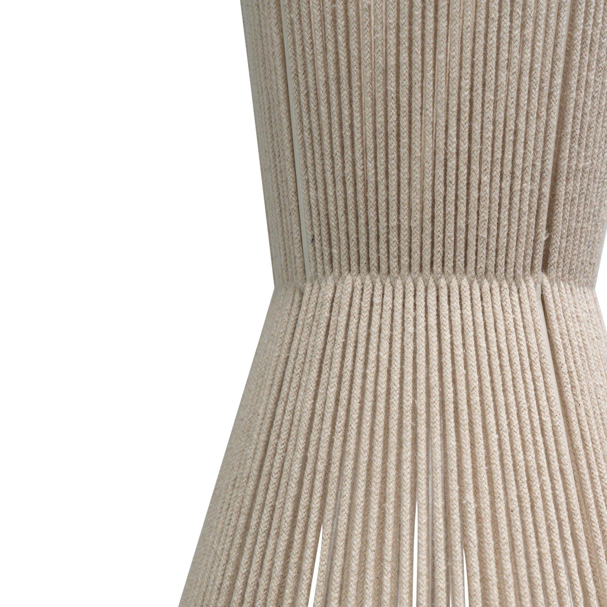 Outlet - Bari White Cotton String Tapered Pendant - Image 7