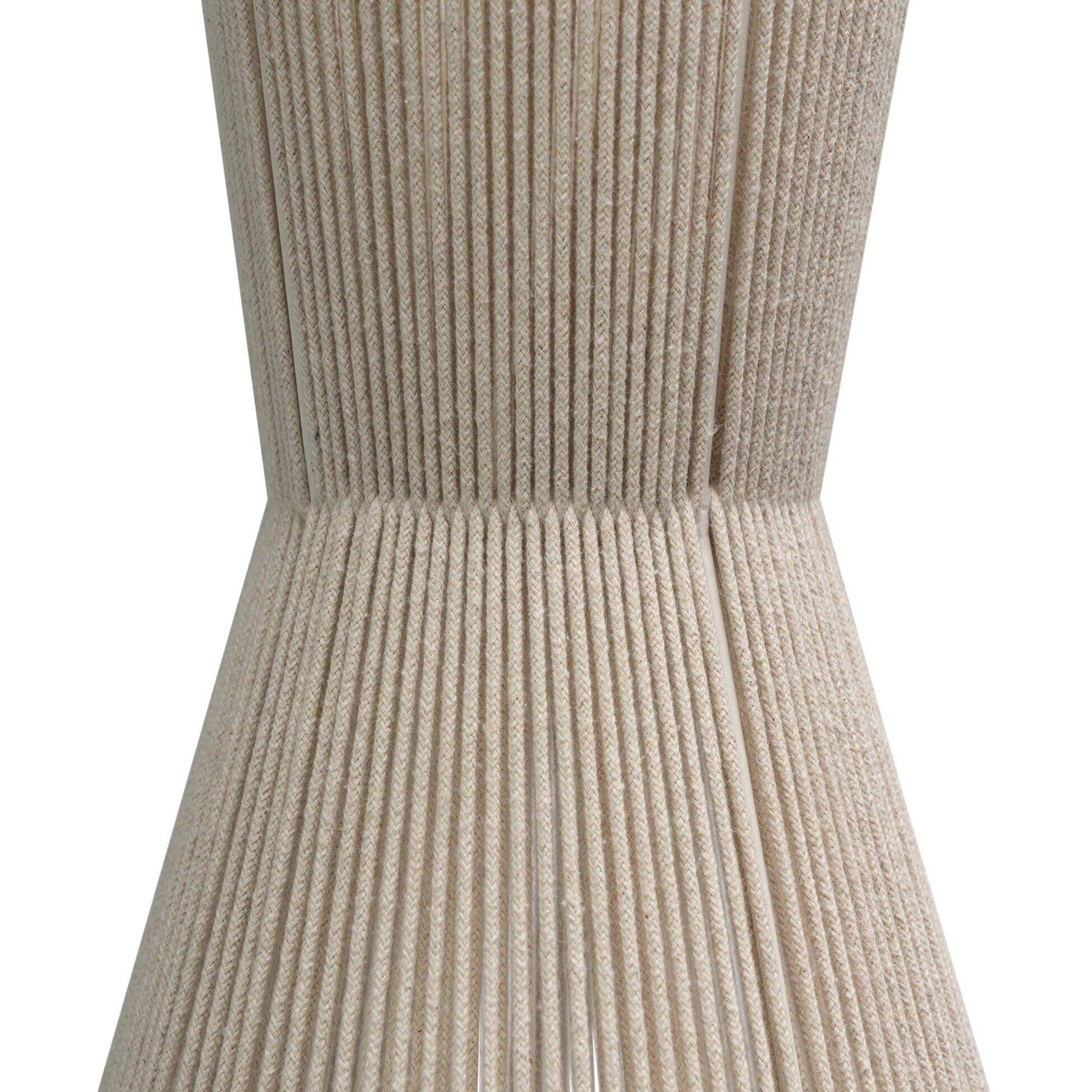 Outlet - Bari White Cotton String Tapered Pendant - Image 8