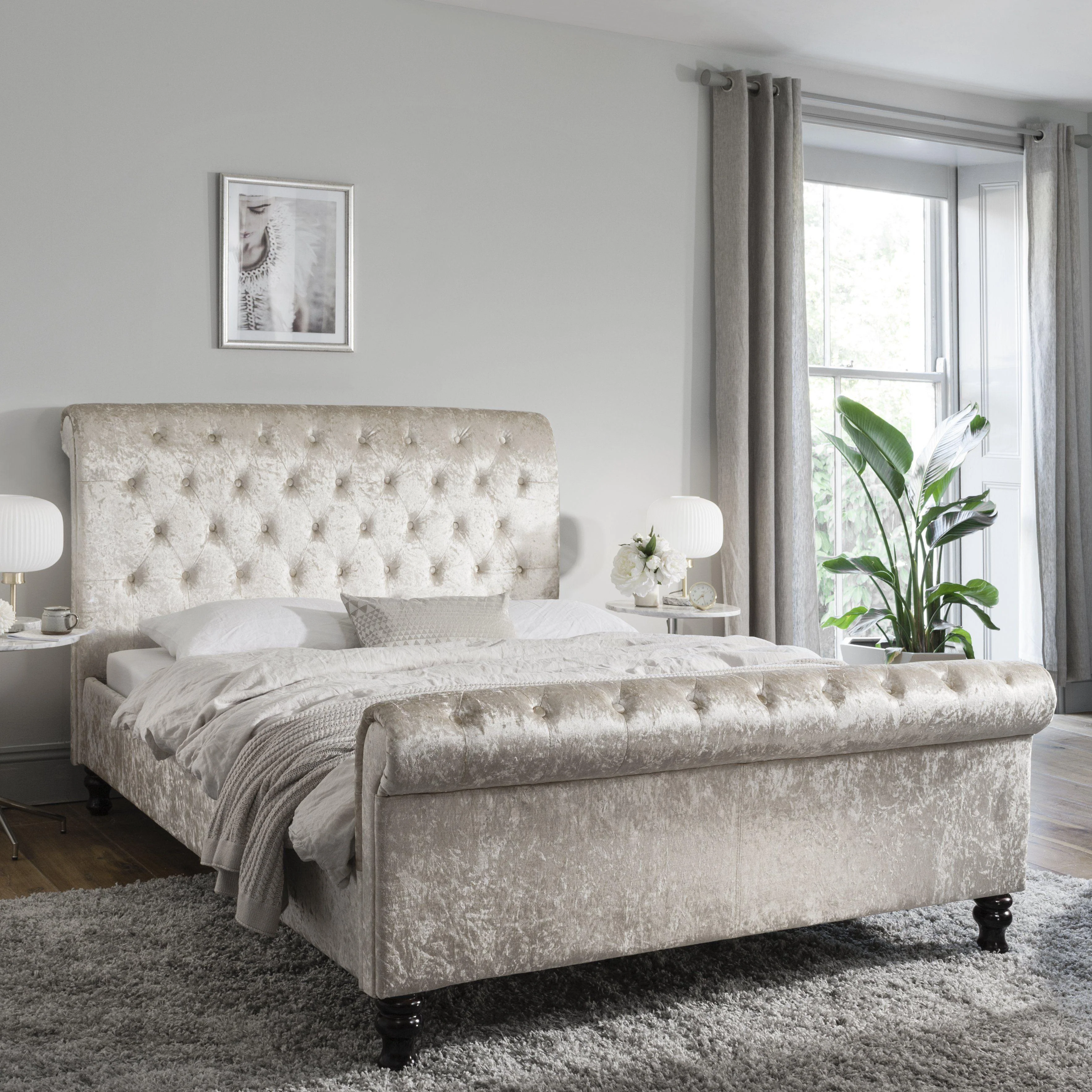 Outlet - Blenheim Double Bed Champagne - Image 7