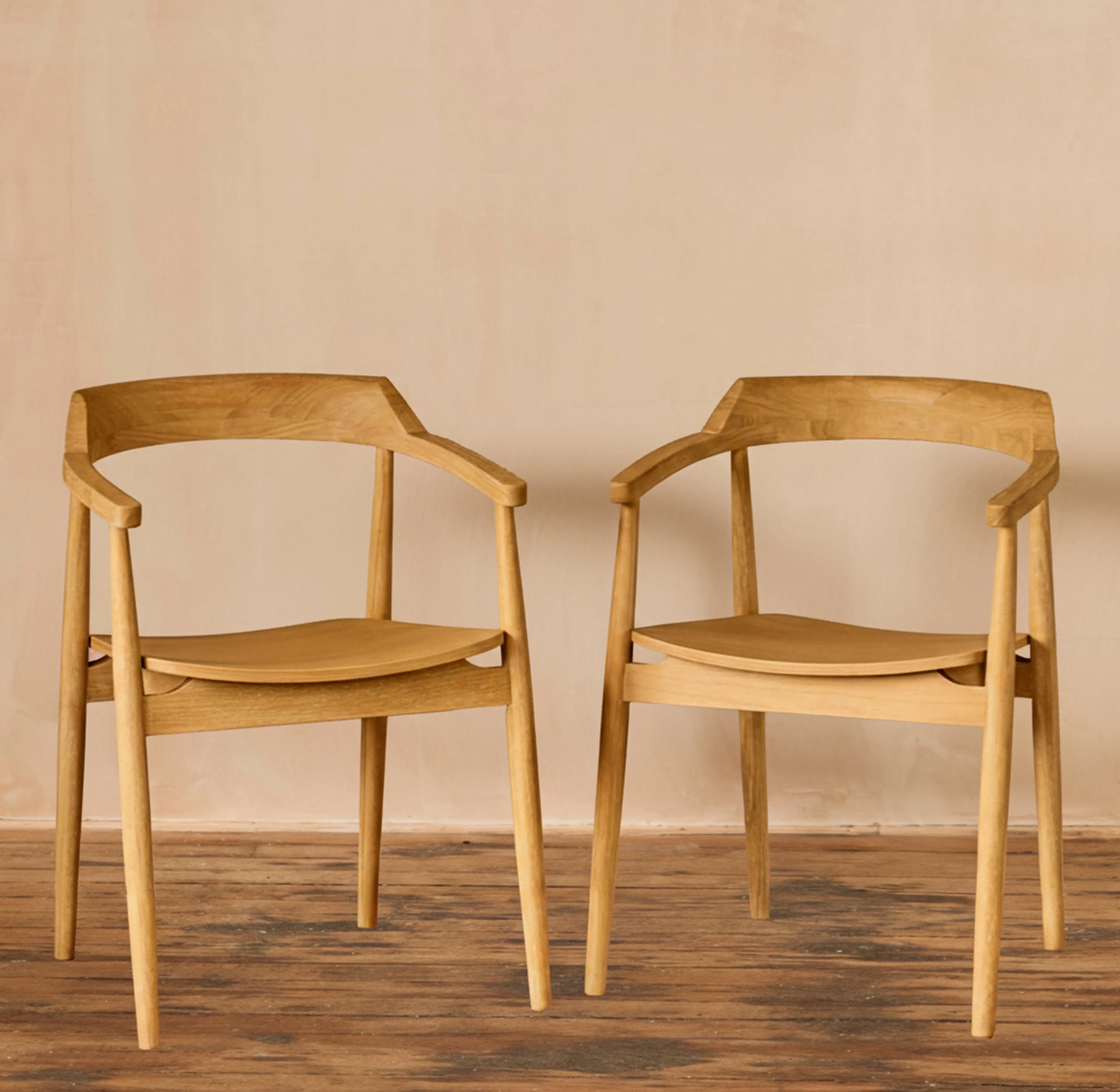 Carter Pale Oak Dining Armchairs - Set of 2