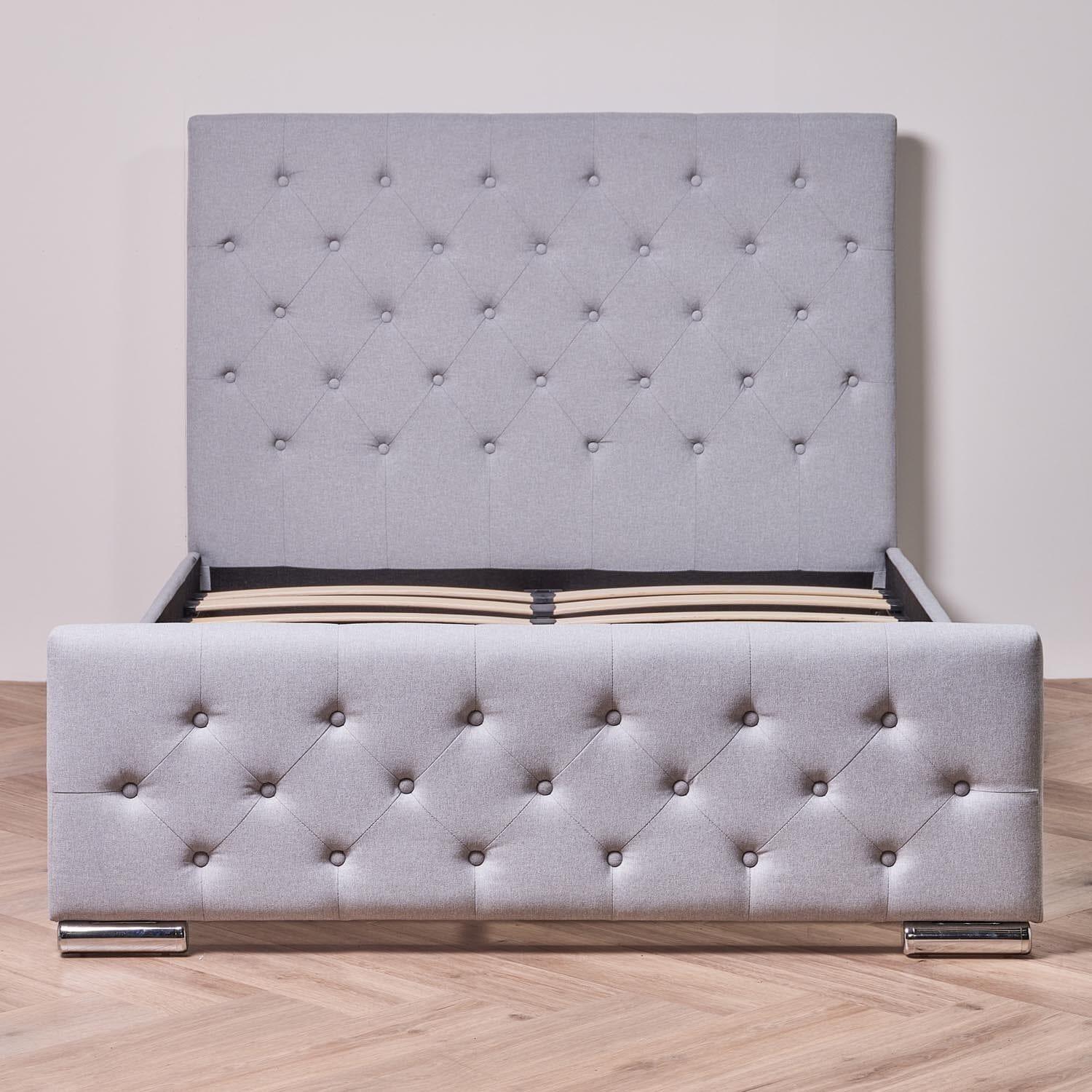 Outlet - Cavill Blue Fabric King Bed Frame - Image 3