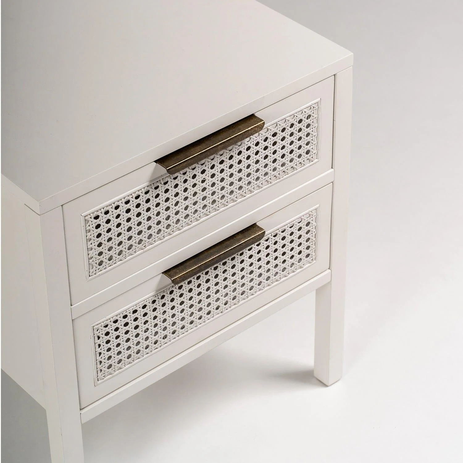 Outlet - Charlie bedside table - 2 drawer - white - Image 6
