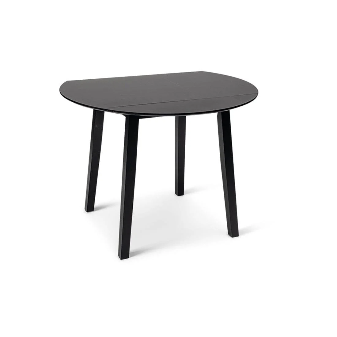 Outlet - Charlie Black Round Dining Table - With Drop Leaf - Image 5