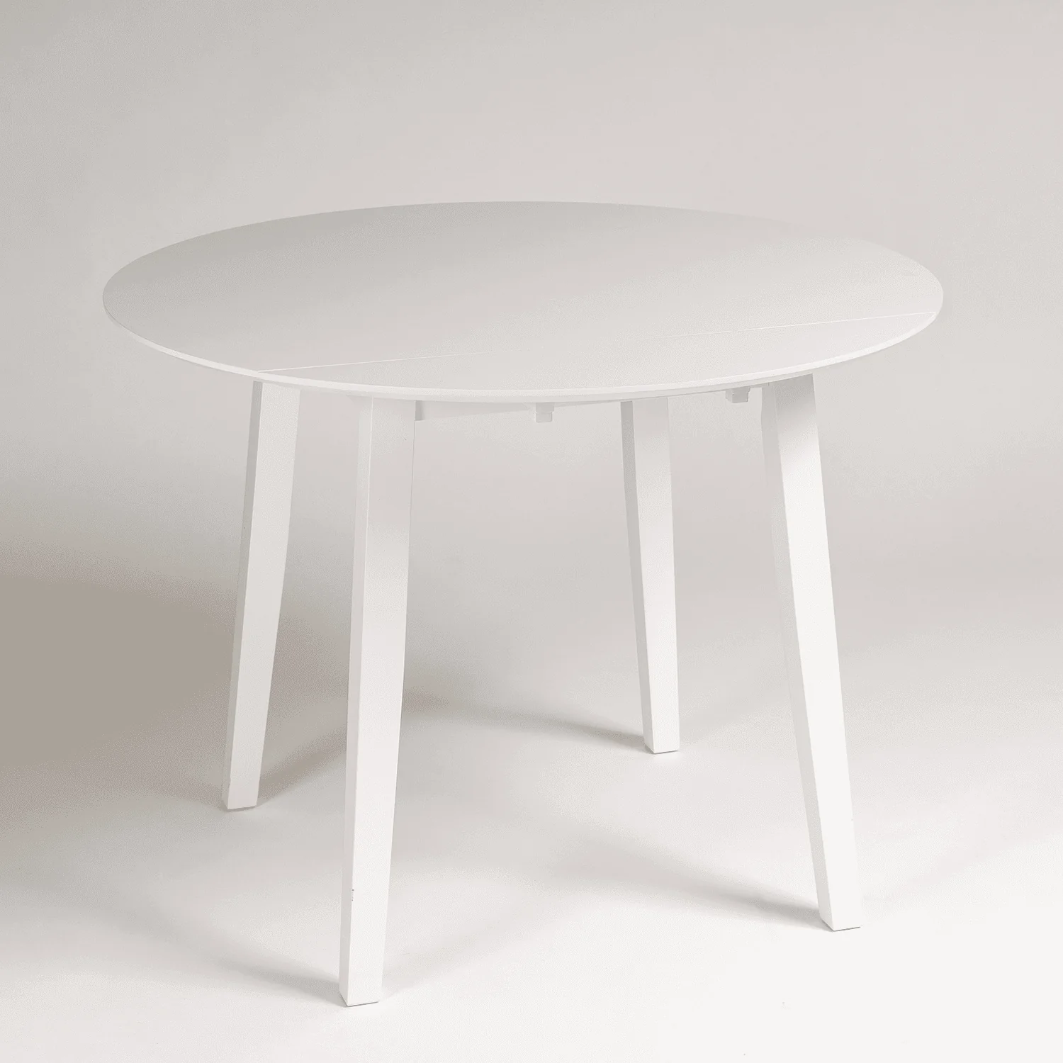Outlet - Charlie White Round dining table - with drop leaf - Image 3