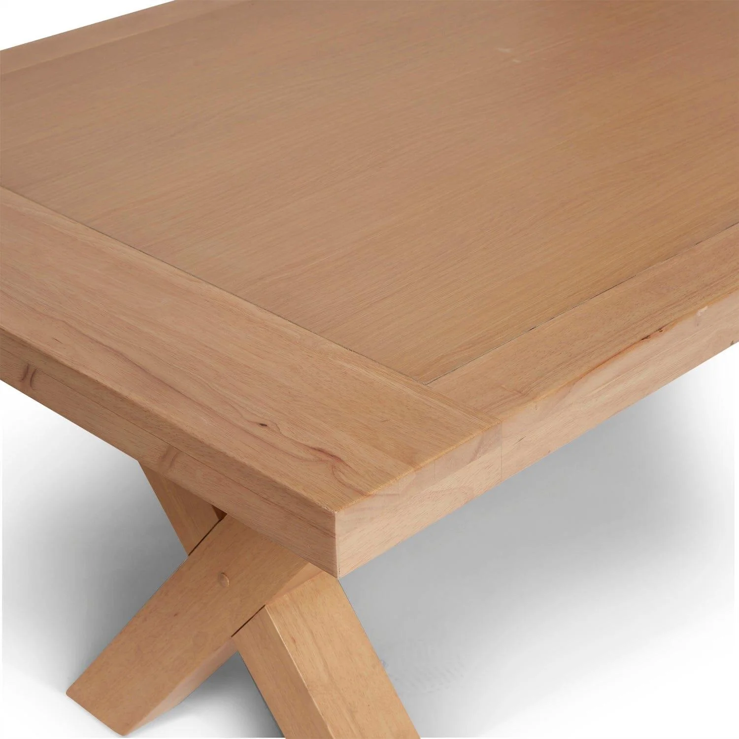 Outlet - Charlotte Pale Oak Dining Table - Cross Leg - Image 9