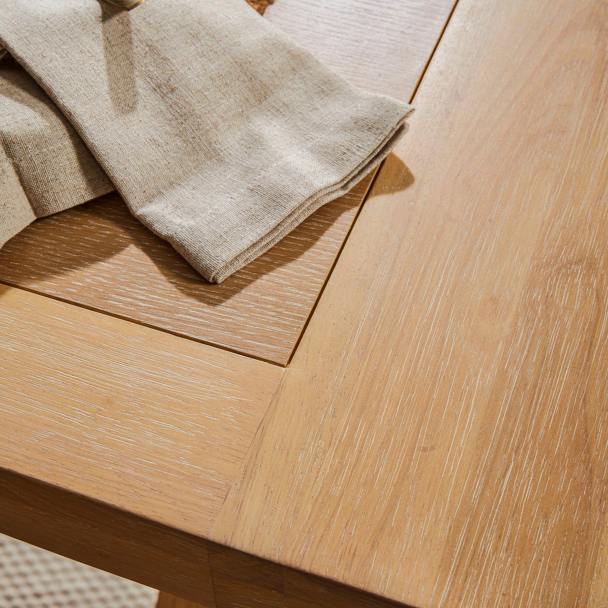 Charlotte Whitewash Dining Table - Cross Leg - Image 7