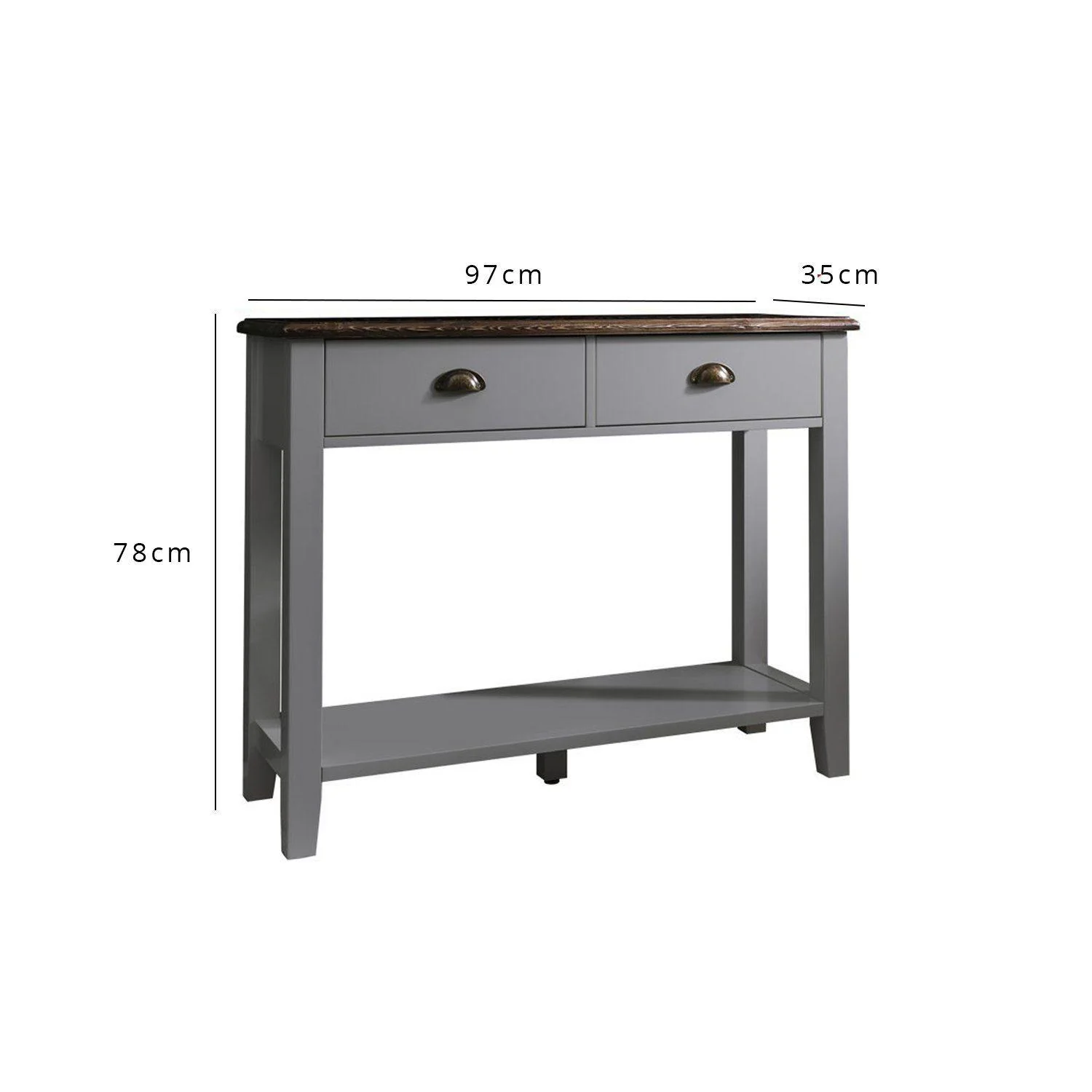 Outlet – Chatsworth Console Table in Grey - Image 2