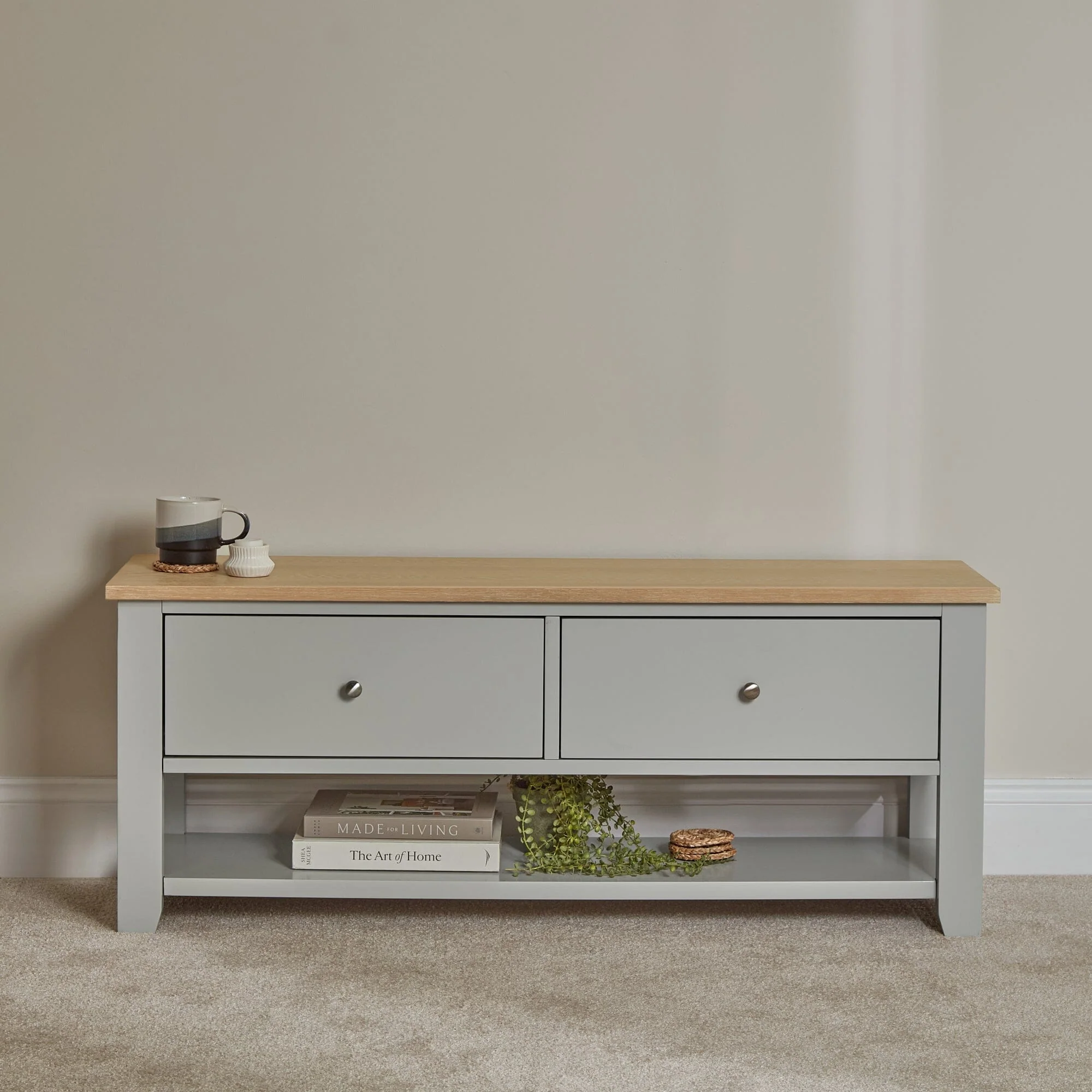 Outlet - Chatsworth Linen Grey TV Unit - Image 2