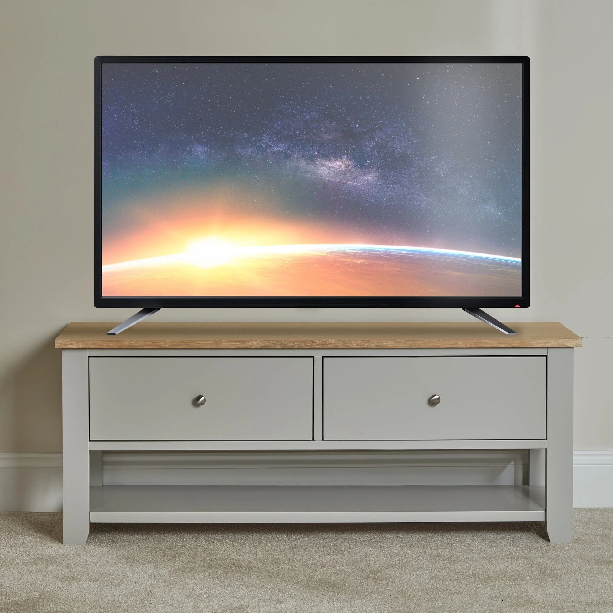 Outlet - Chatsworth Linen Grey TV Unit - Image 6