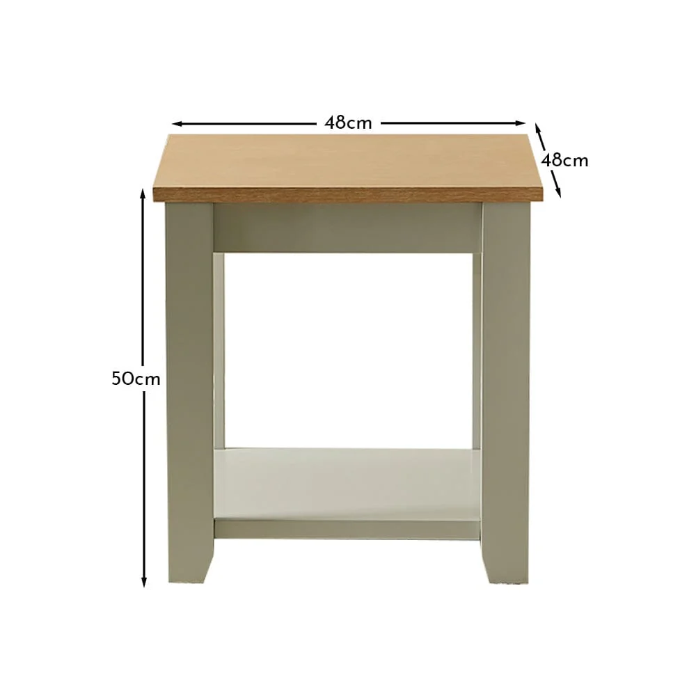 Outlet - Chatsworth Side Table - Linen Grey - Image 7