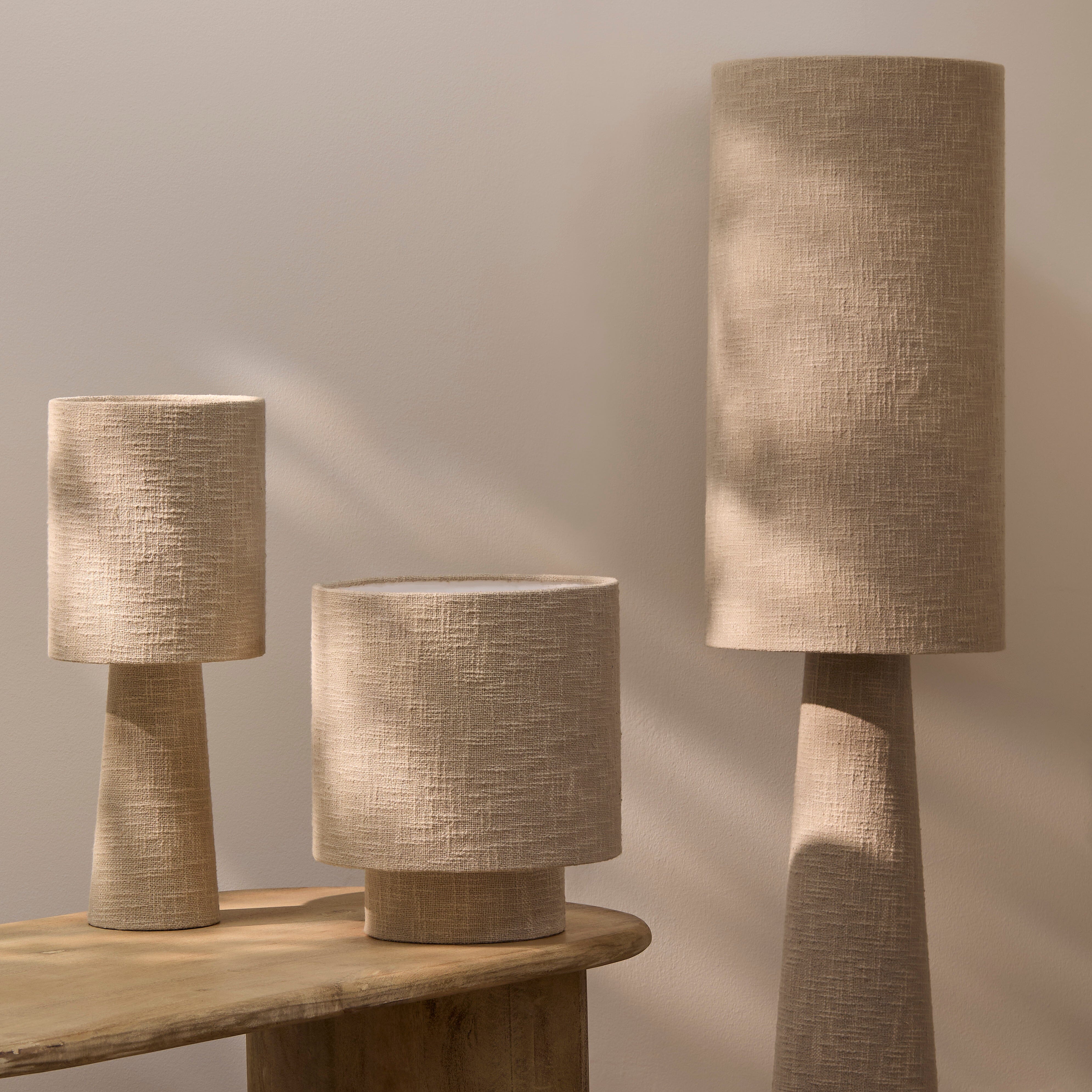 Chattendon 50cm Table Lamp - Driftwood Slub Linen - Image 6