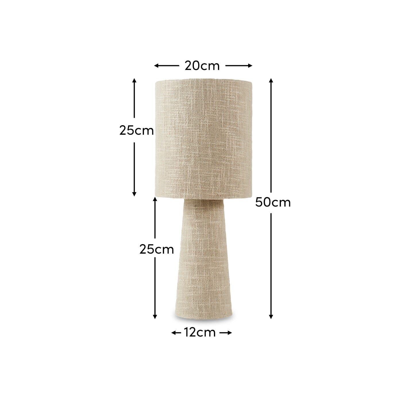Chattendon 50cm Table Lamp - Driftwood Slub Linen - Image 8