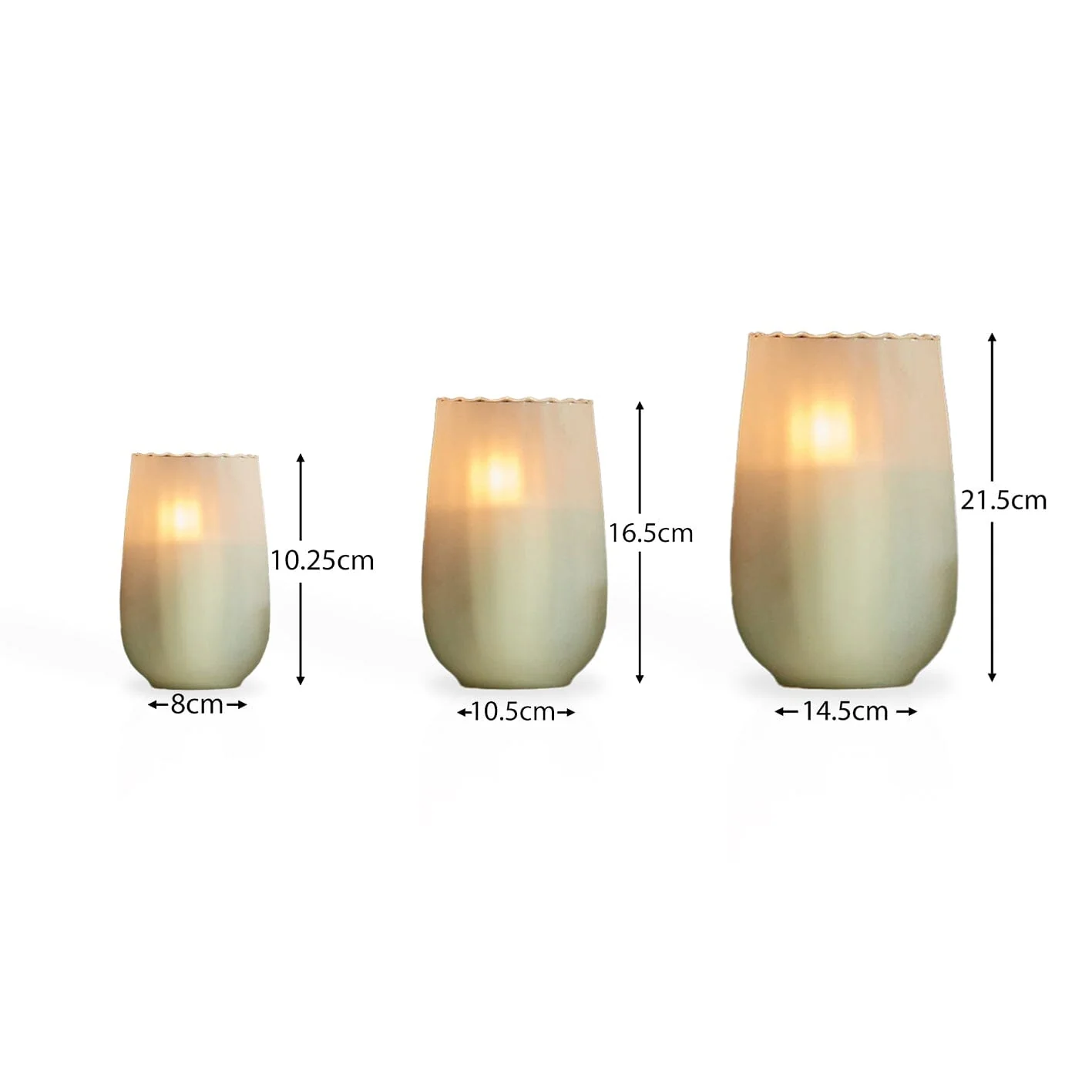 Dalen 10cm Glass Tealight Holder - Frosted - Image 7