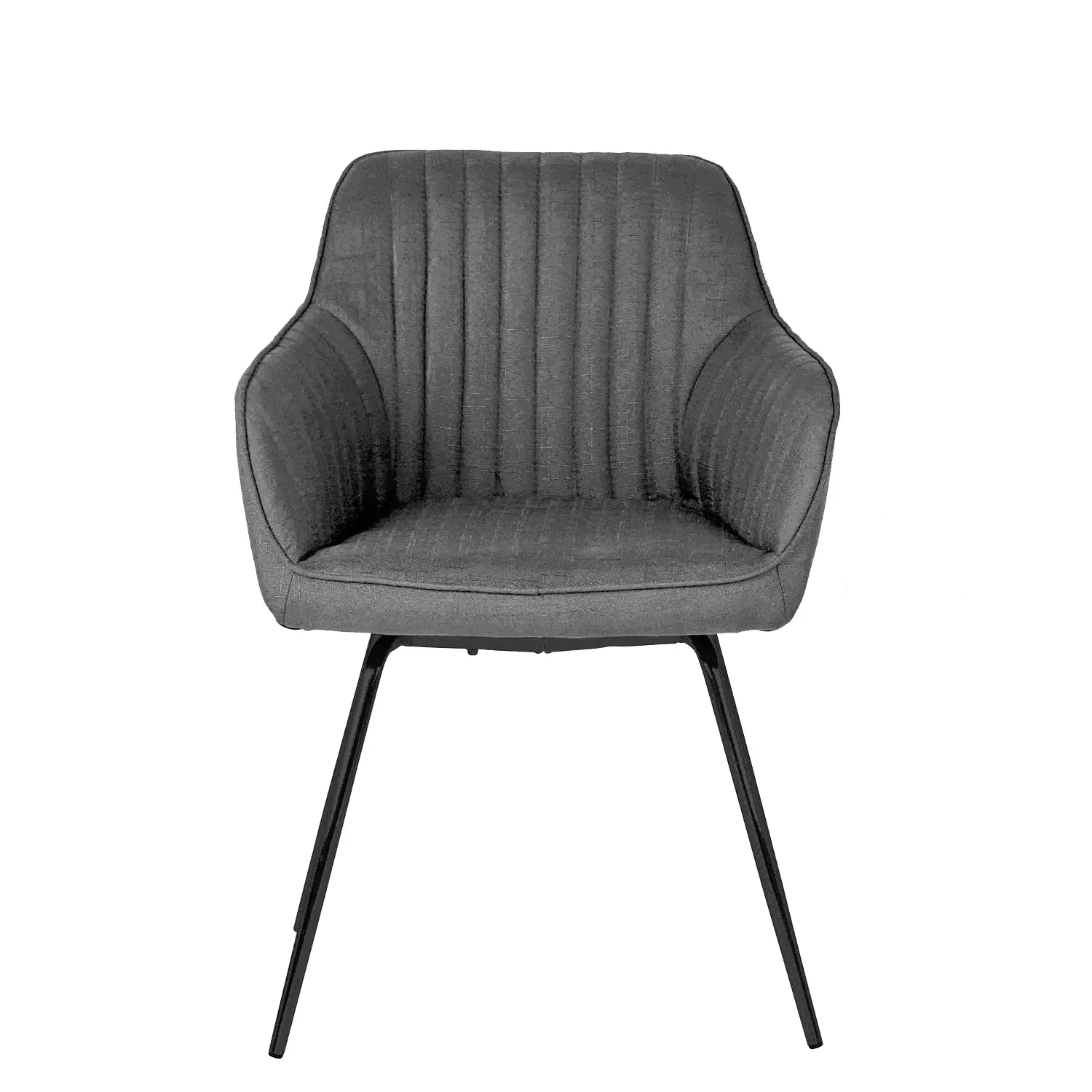 Outlet – Darcy swivel chair - fabric - grey and black - Image 5