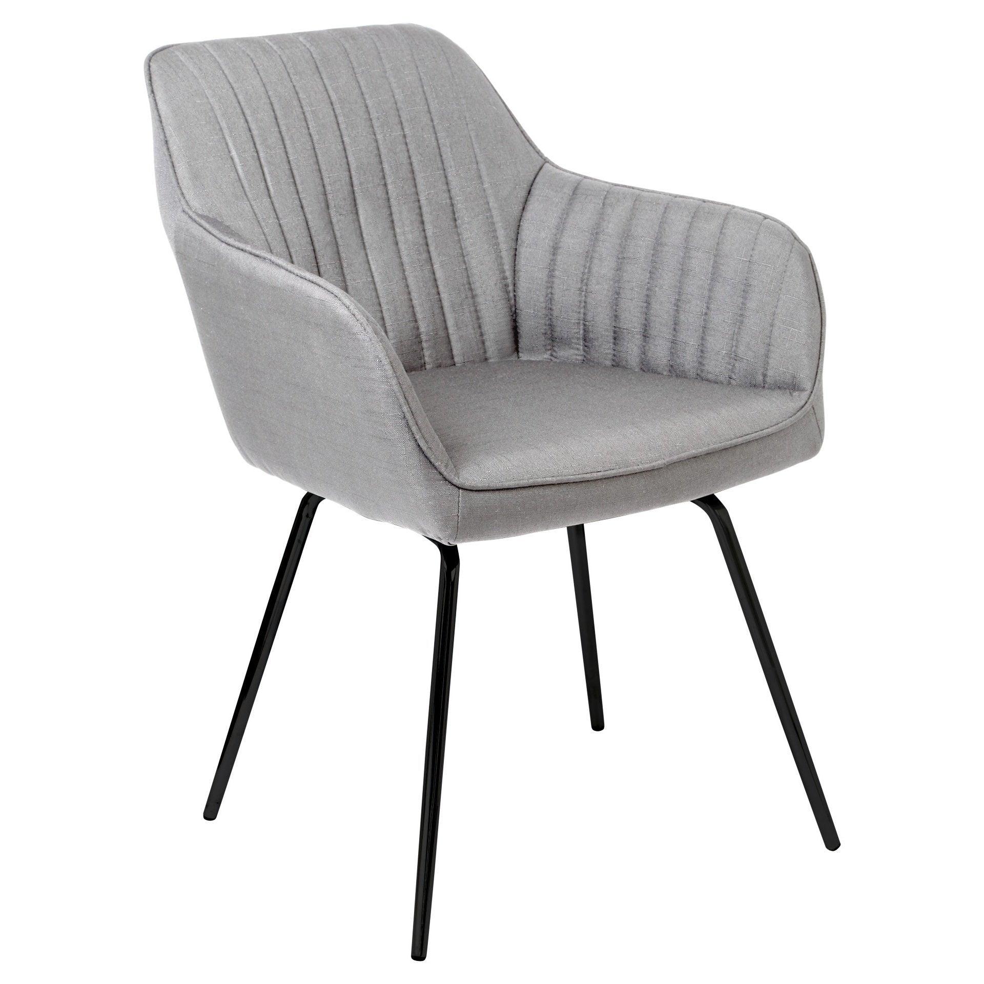 Outlet – Darcy swivel chair - fabric - grey and black - Image 6
