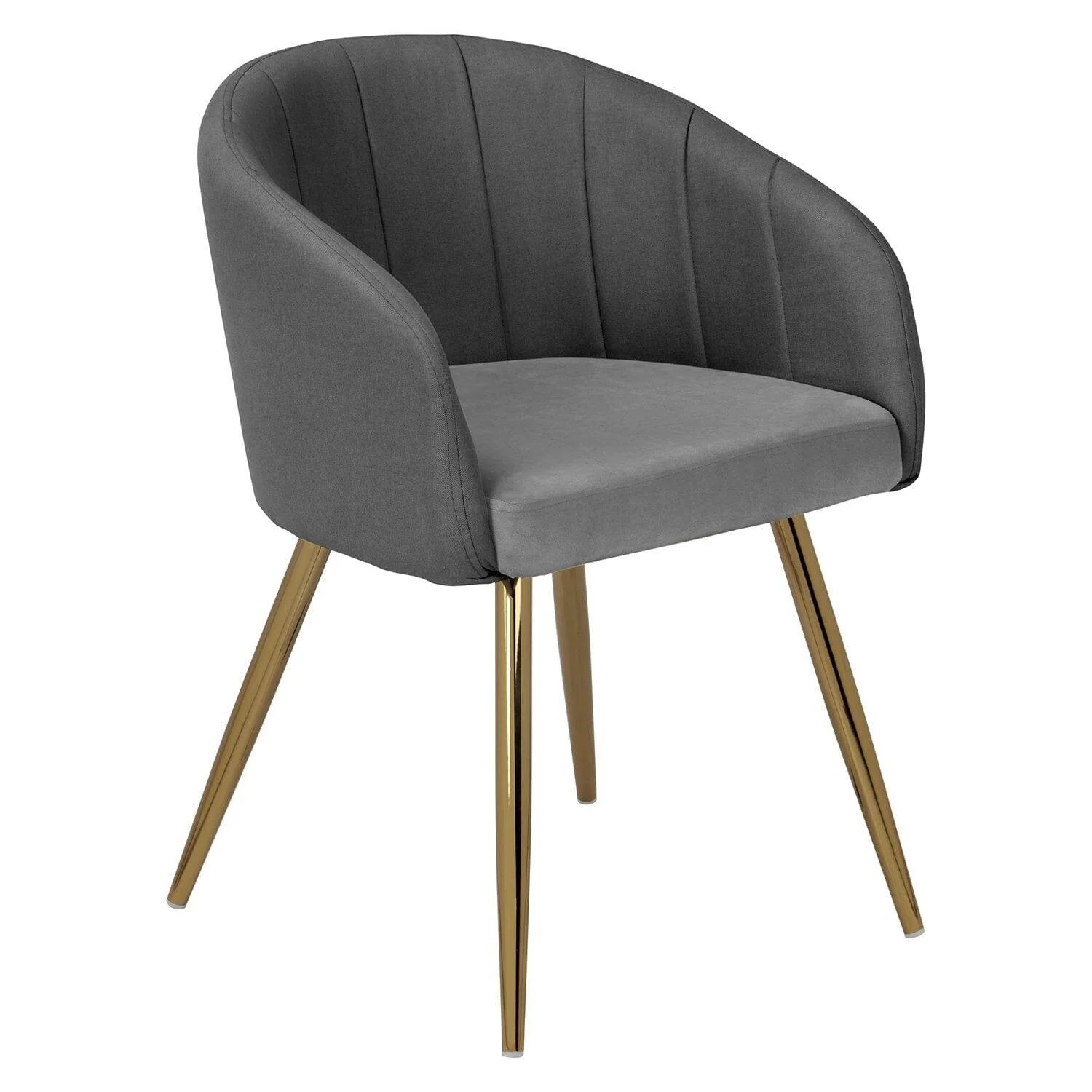 Outlet - Duri Office Armchair Black with Gold Effect Legs - Image 5