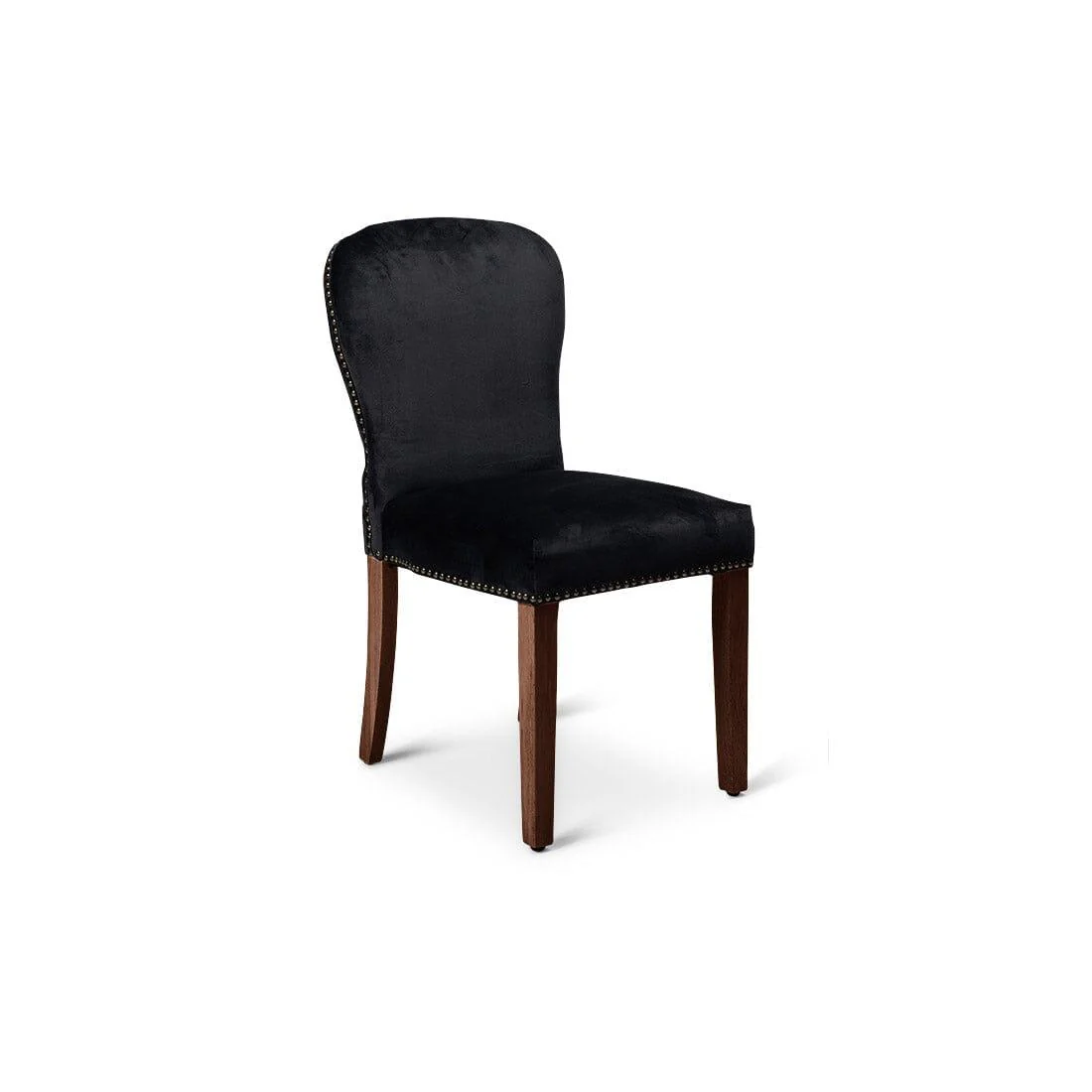 Outlet - Edward Dining Chairs - Set of 2 - Black & Dark Wood - Image 4