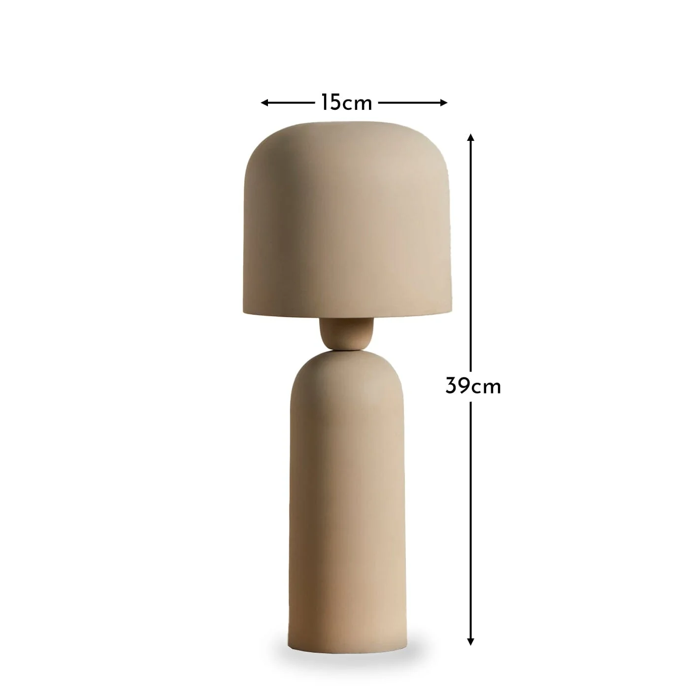 Outlet - Eltham 39cm Metal Table Lamp - Taupe - Image 10
