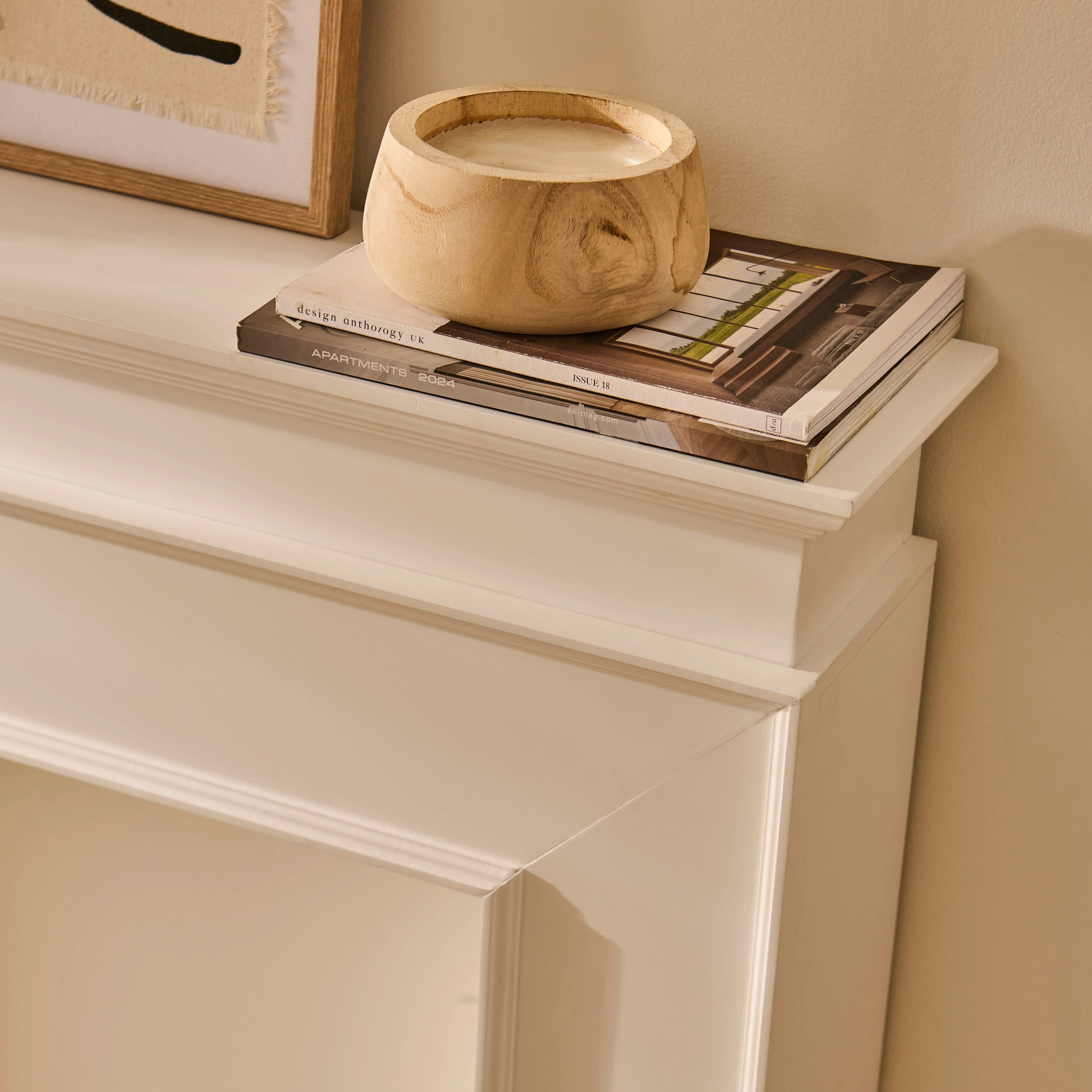 Ember 110cm Fireplace Surround - Snow White - Image 2