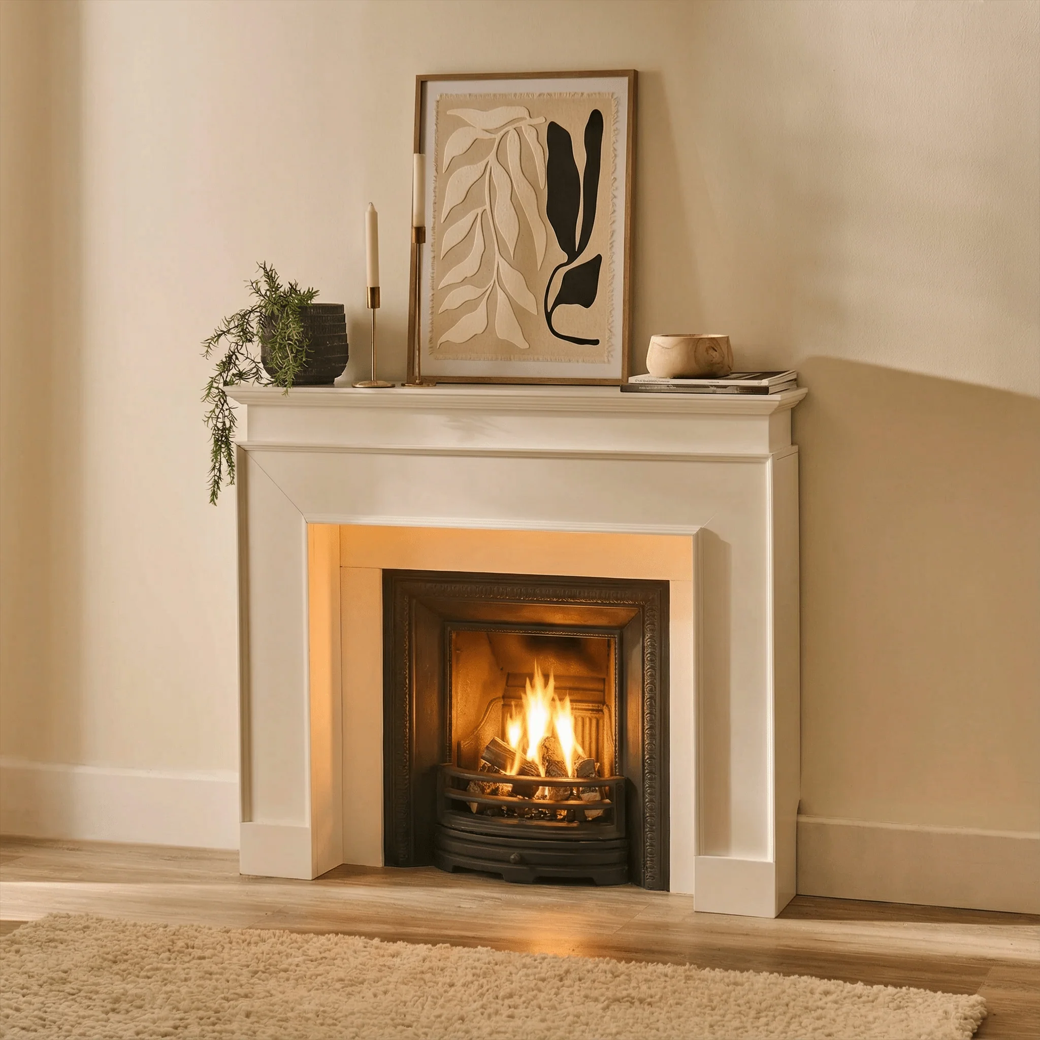 Ember 110cm Fireplace Surround - Snow White - Image 6
