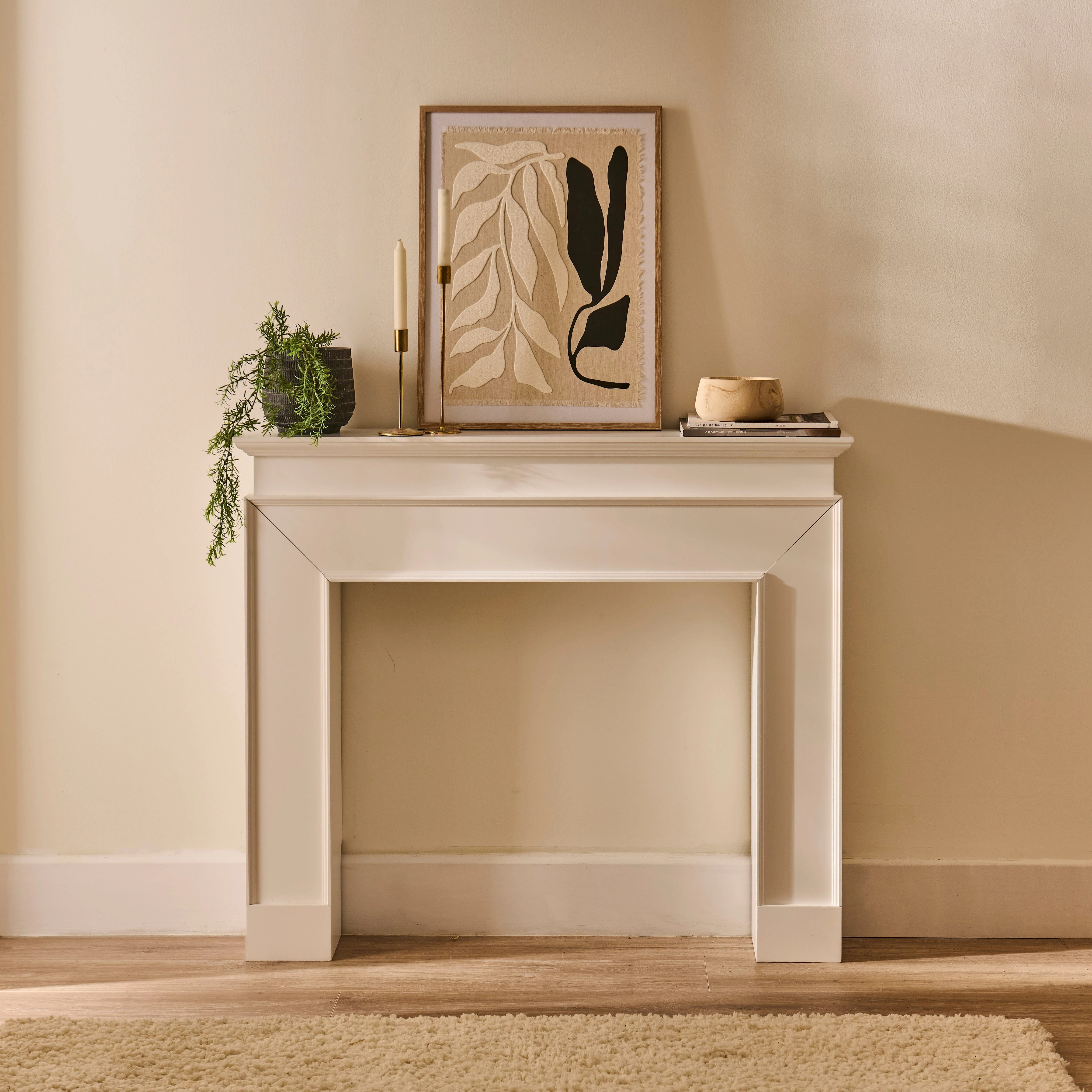 Ember 110cm Fireplace Surround - Snow White - Image 8
