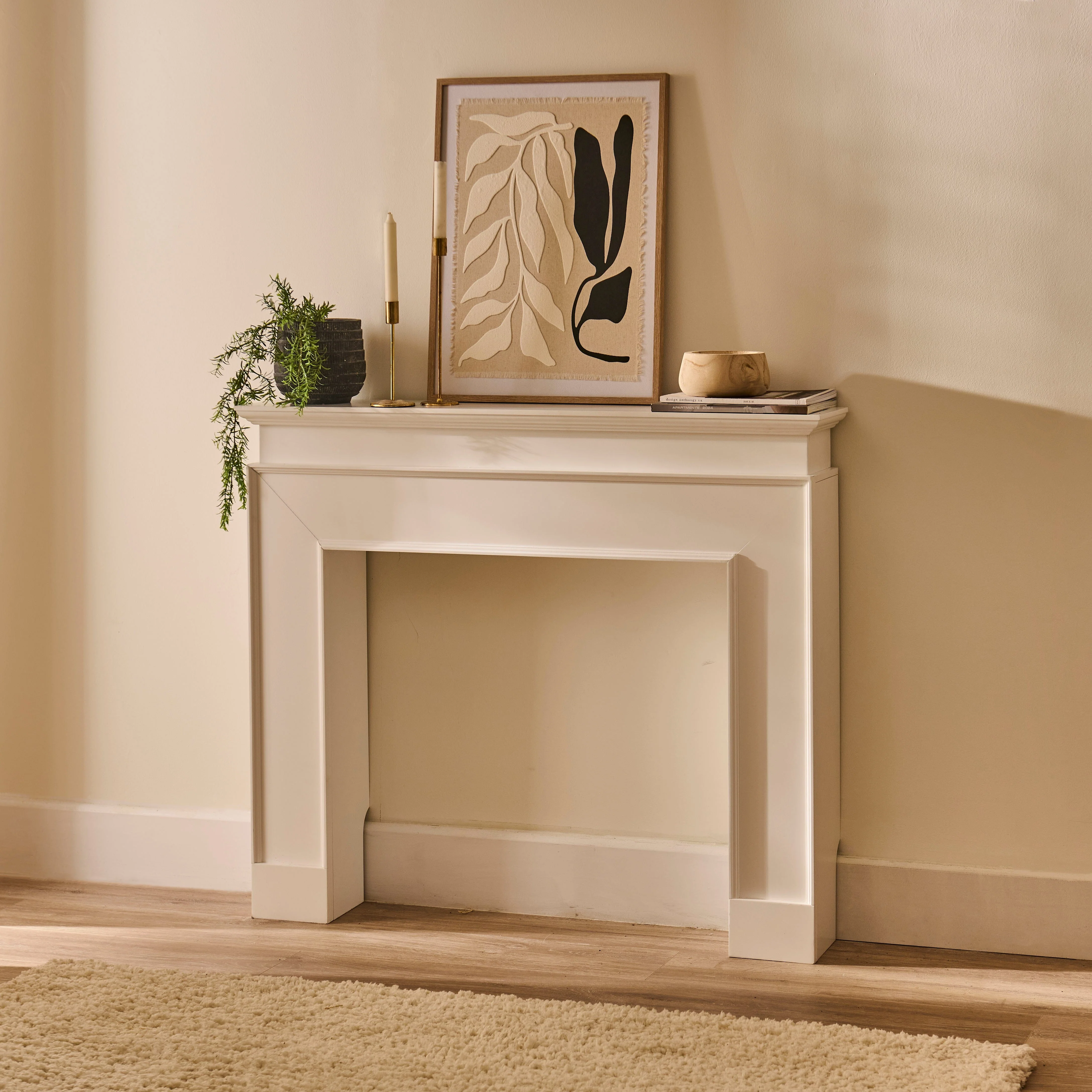 Ember 110cm Fireplace Surround - Snow White - Image 10
