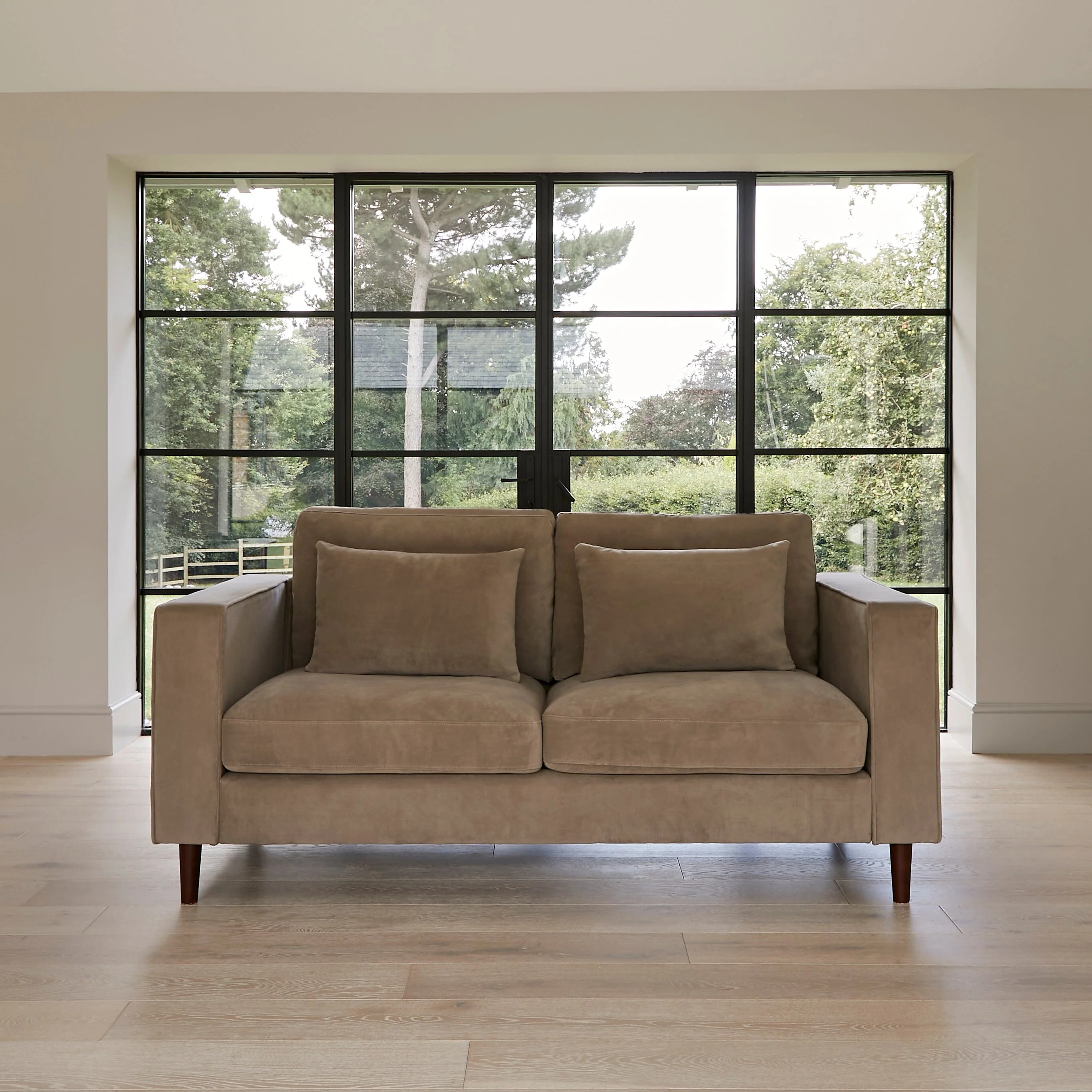 Emily 2 Seater Sofa - Driftwood with Dark Oak Legs - Image 3