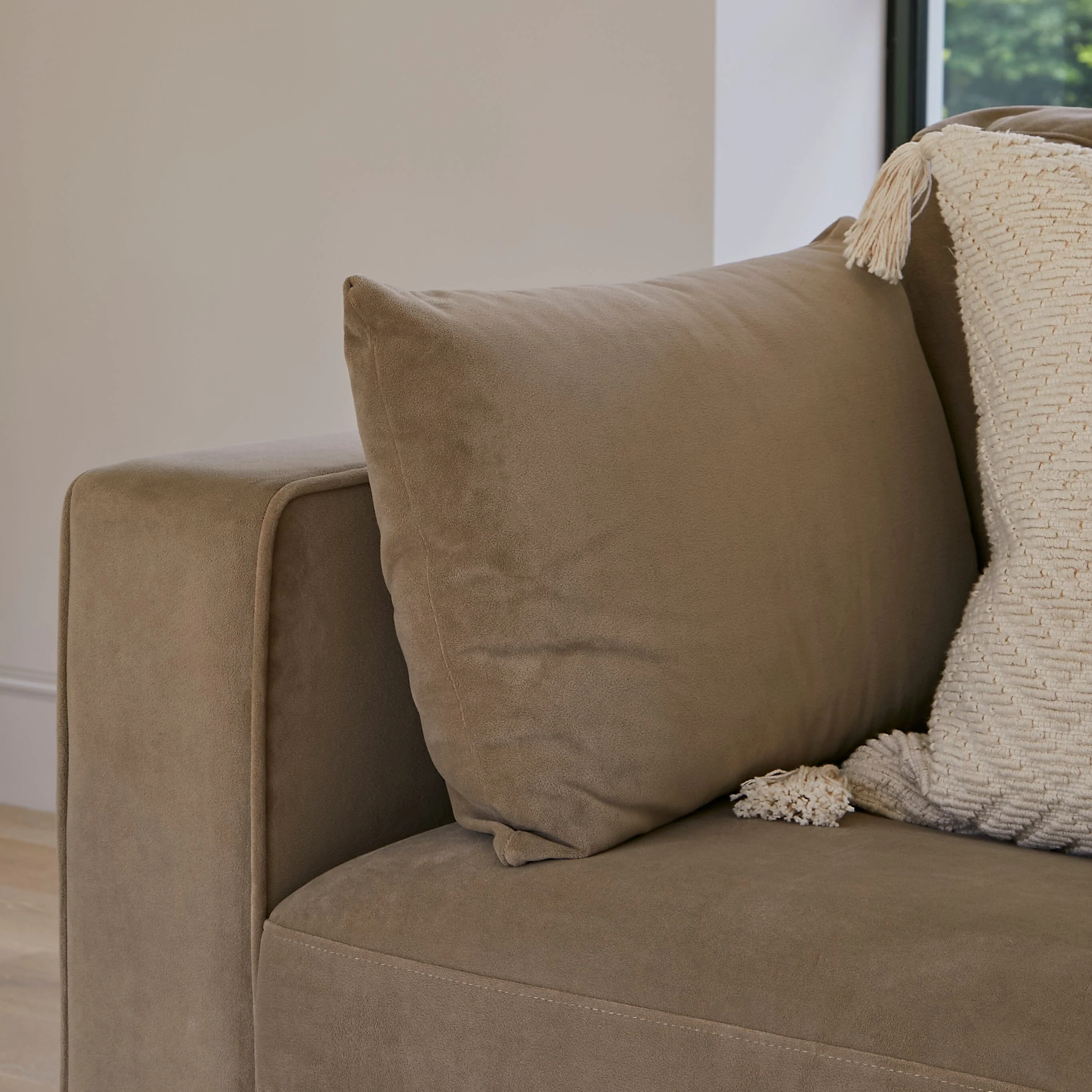 Emily 2 Seater Sofa - Driftwood with Dark Oak Legs - Image 4