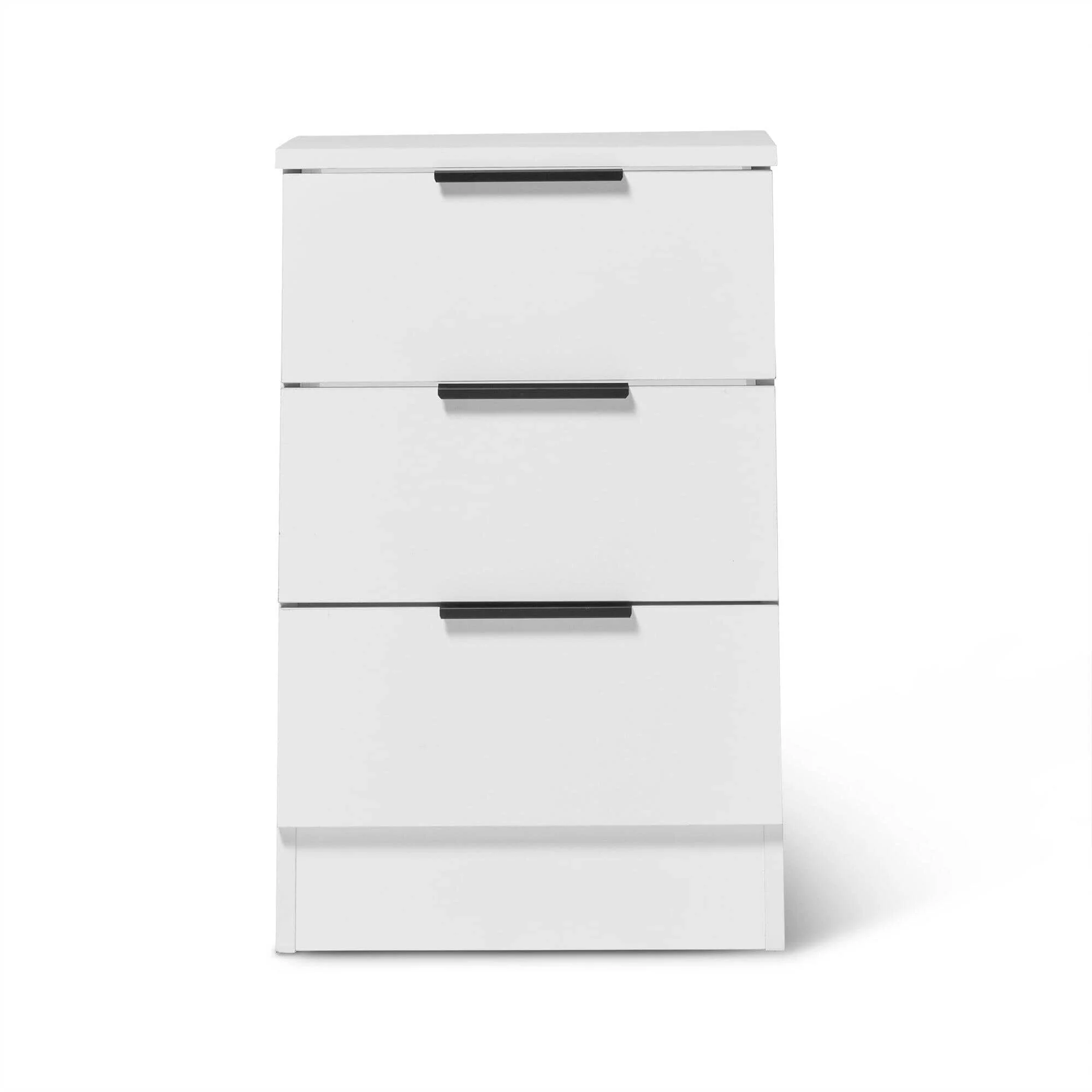 Outlet - Essie 3 Drawer Bedside Table - Pure White - Image 5