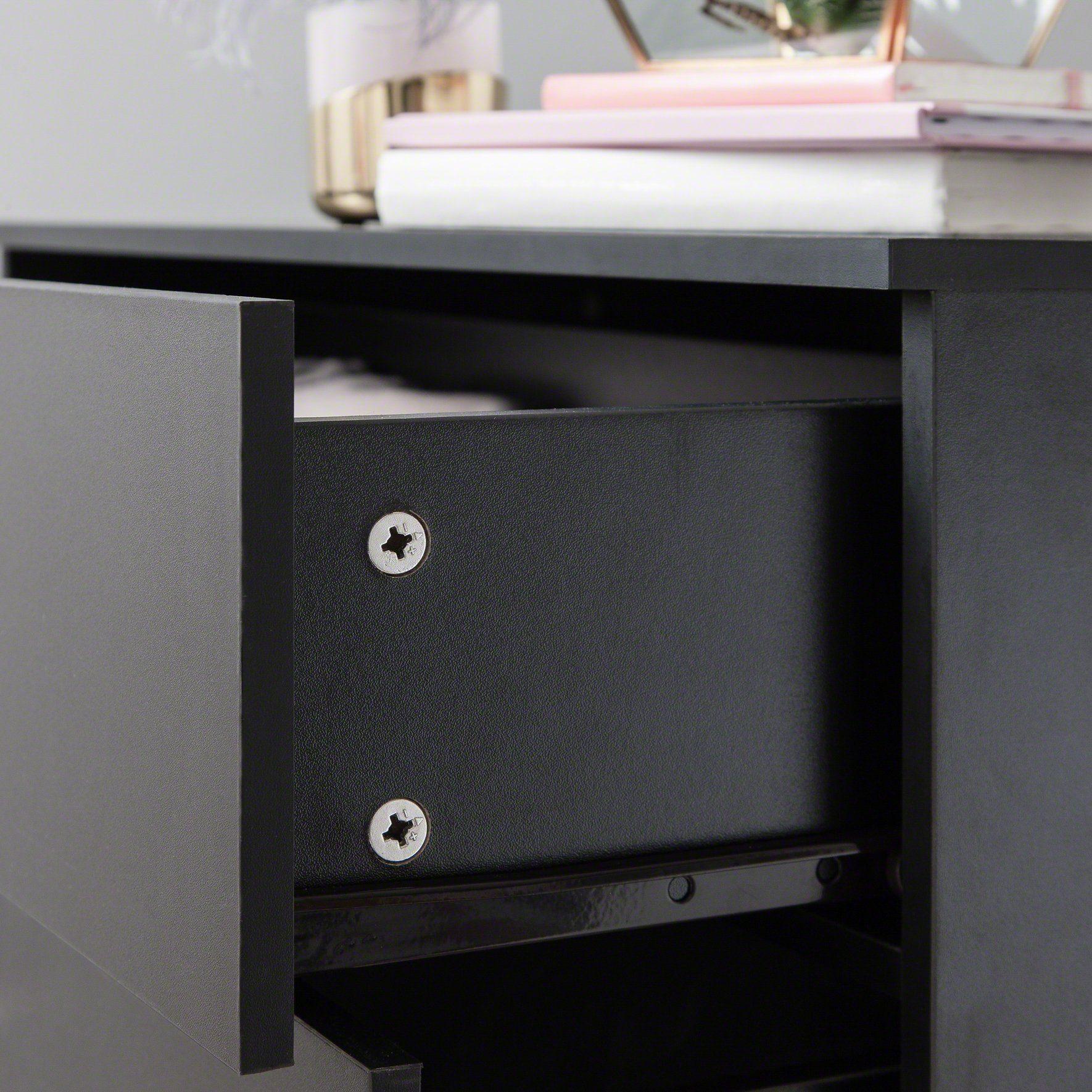 Outlet - Essie 5 Drawer Chest - Black - Image 5