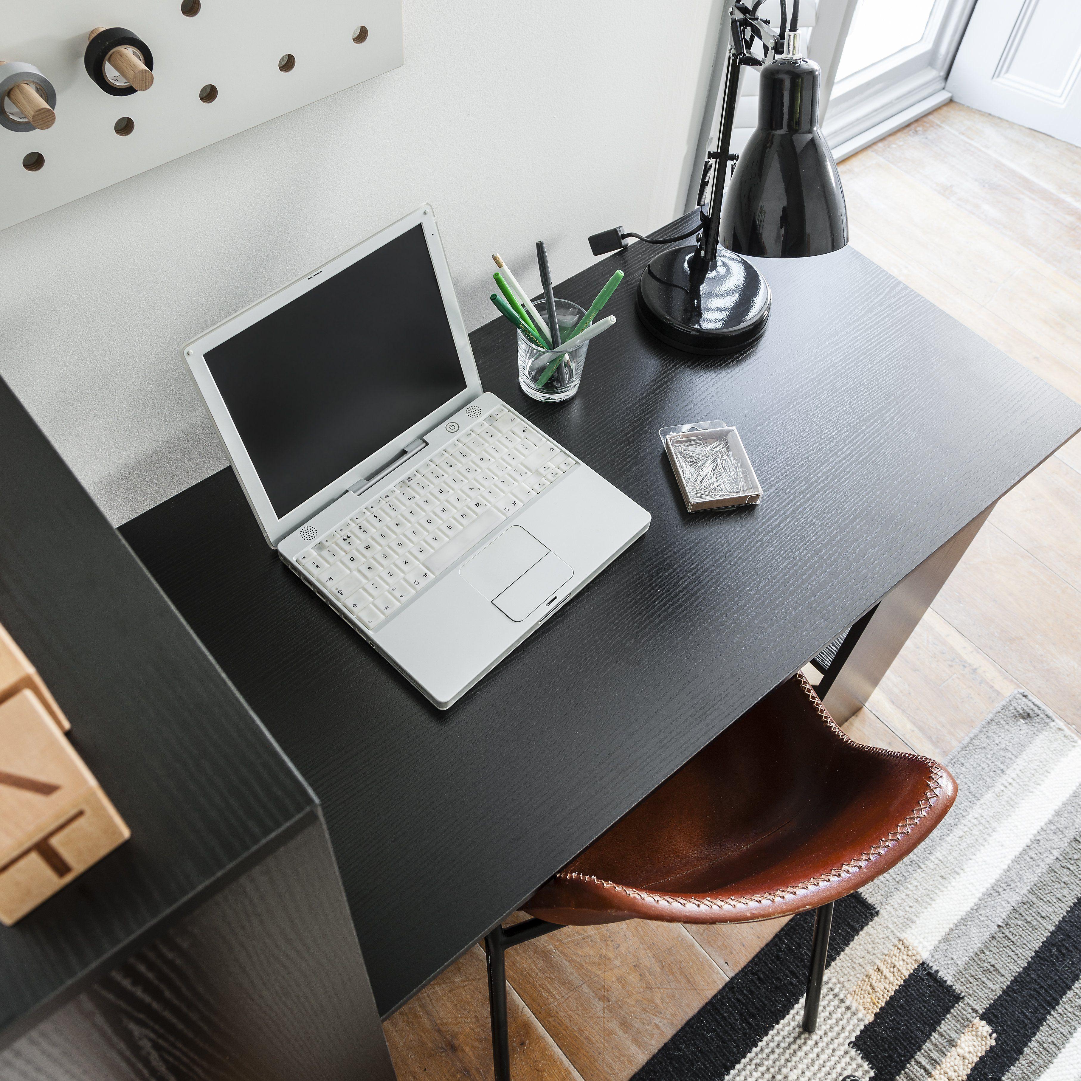 Outlet – Essie Tall Shelves Desk - Black - Image 5