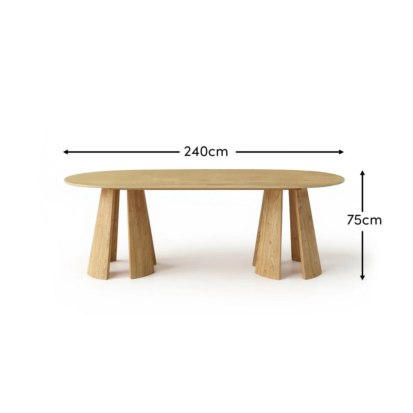 Farren Whitewash Oval Dining Table - Image 8