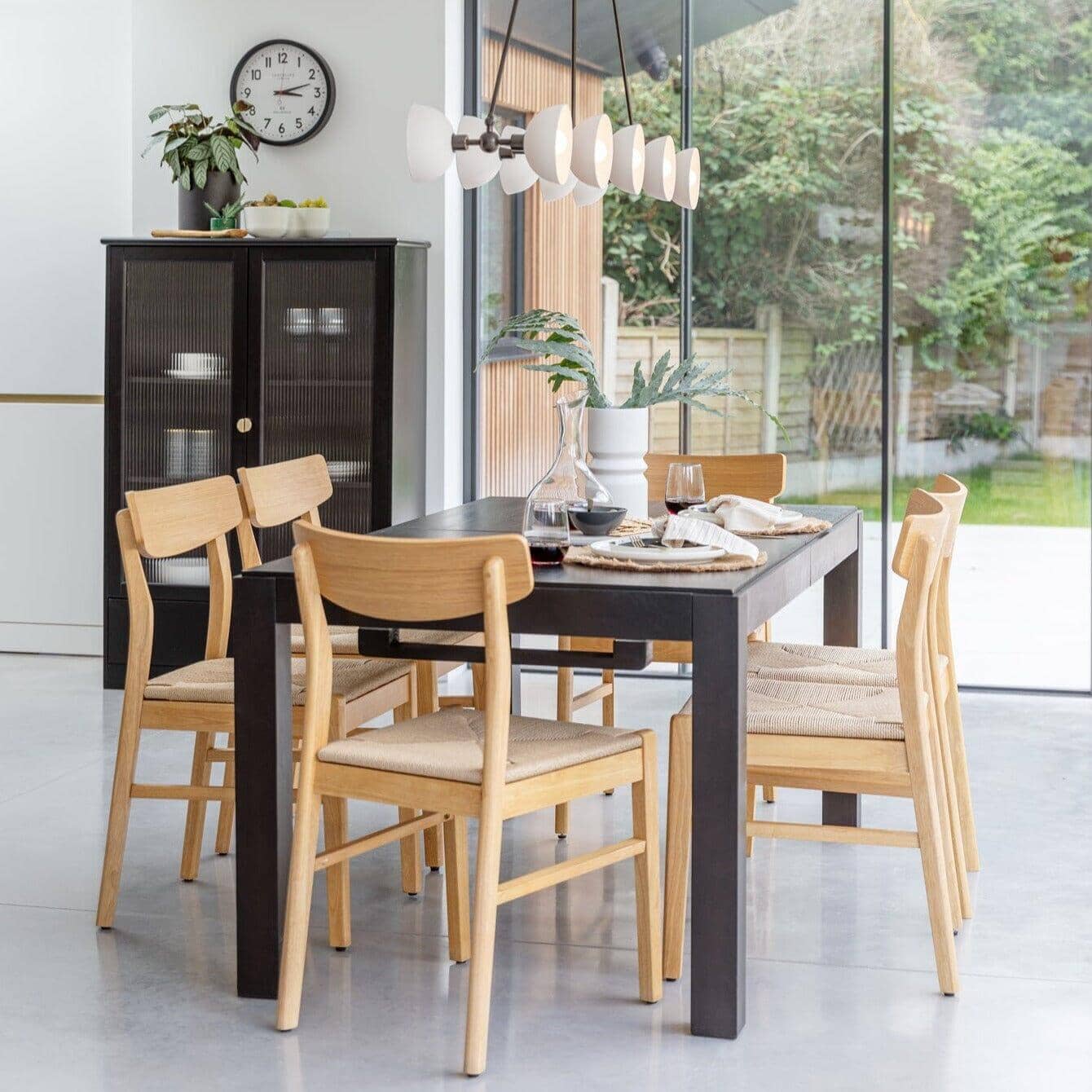 Outlet - Faye Wooden Woven Chairs Set of 2 - Pale Oak