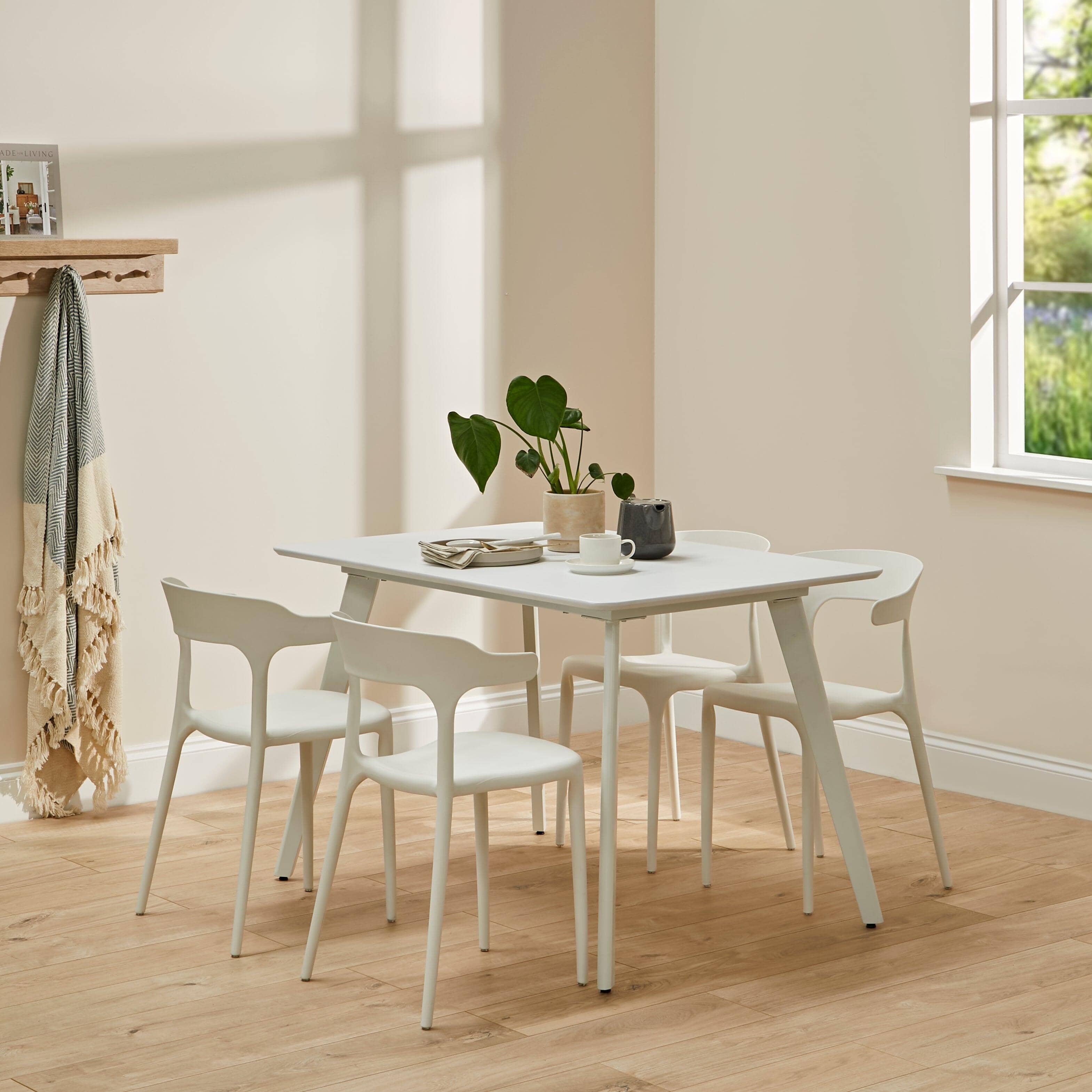 Finn White Dining Table - 4 Seater - Image 2