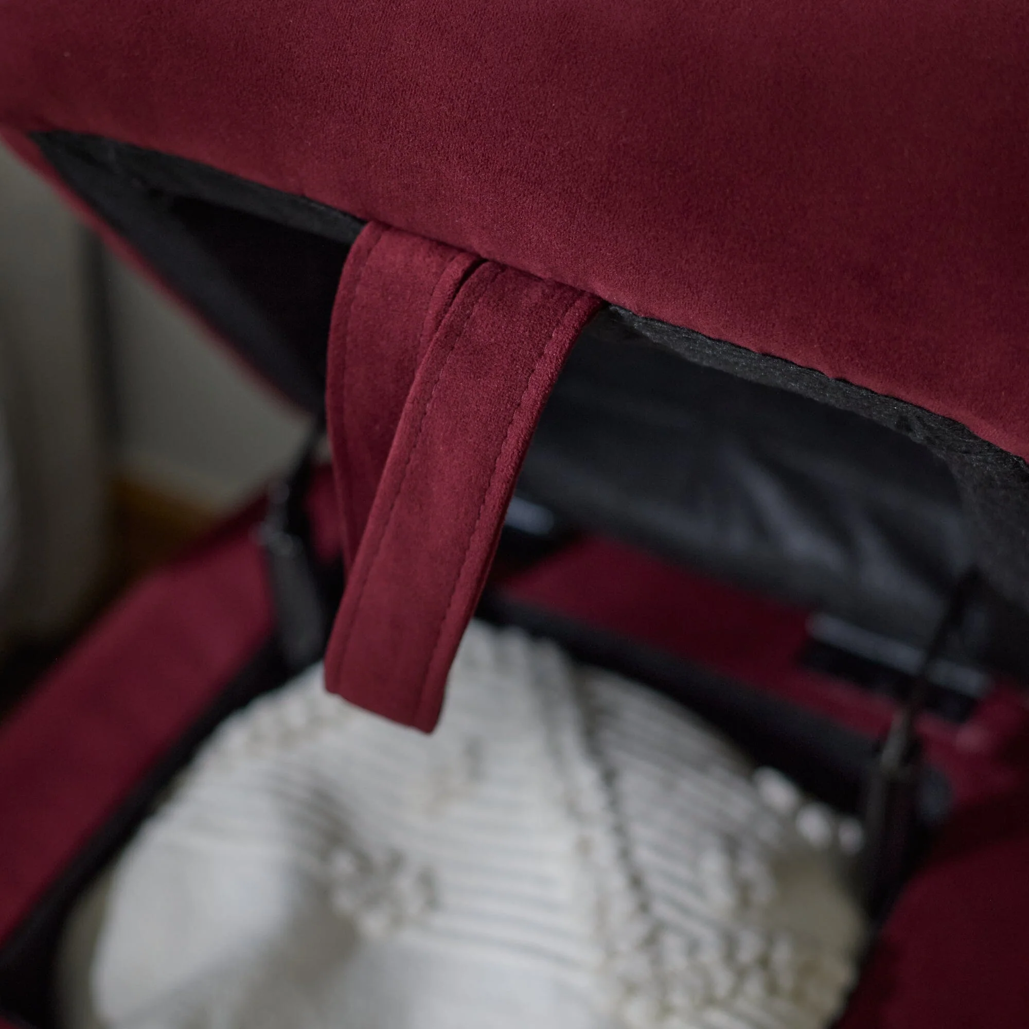 Outlet - Fleur Ottoman Footstool - Burgundy Red - Image 4