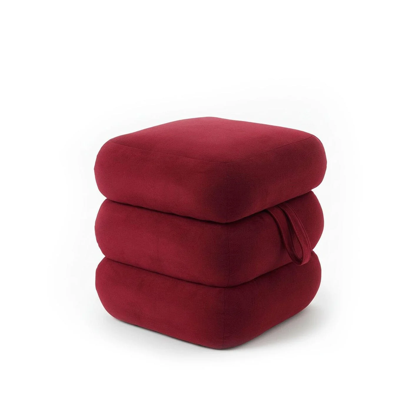 Outlet - Fleur Ottoman Footstool - Burgundy Red - Image 5