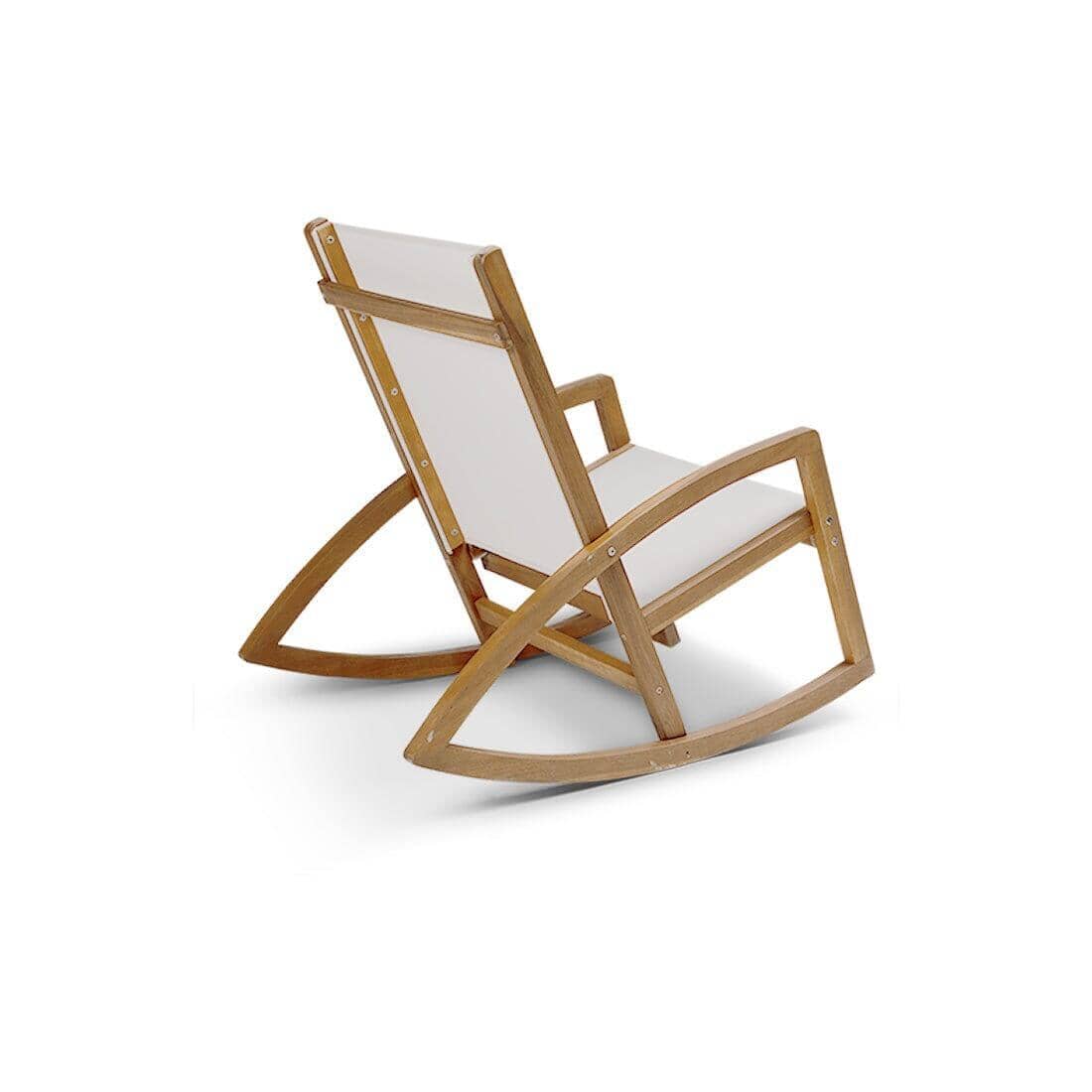 Outlet - Freddie Wooden Garden Rocking Chair - White - Image 6
